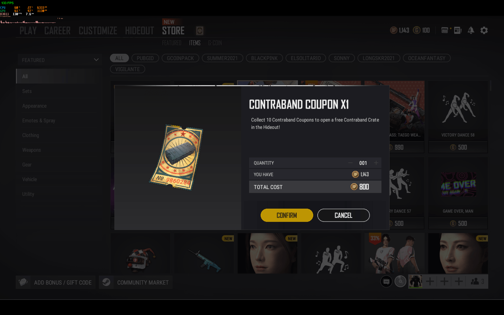 The Contraband coupons can once again be purchased through BP. Why were