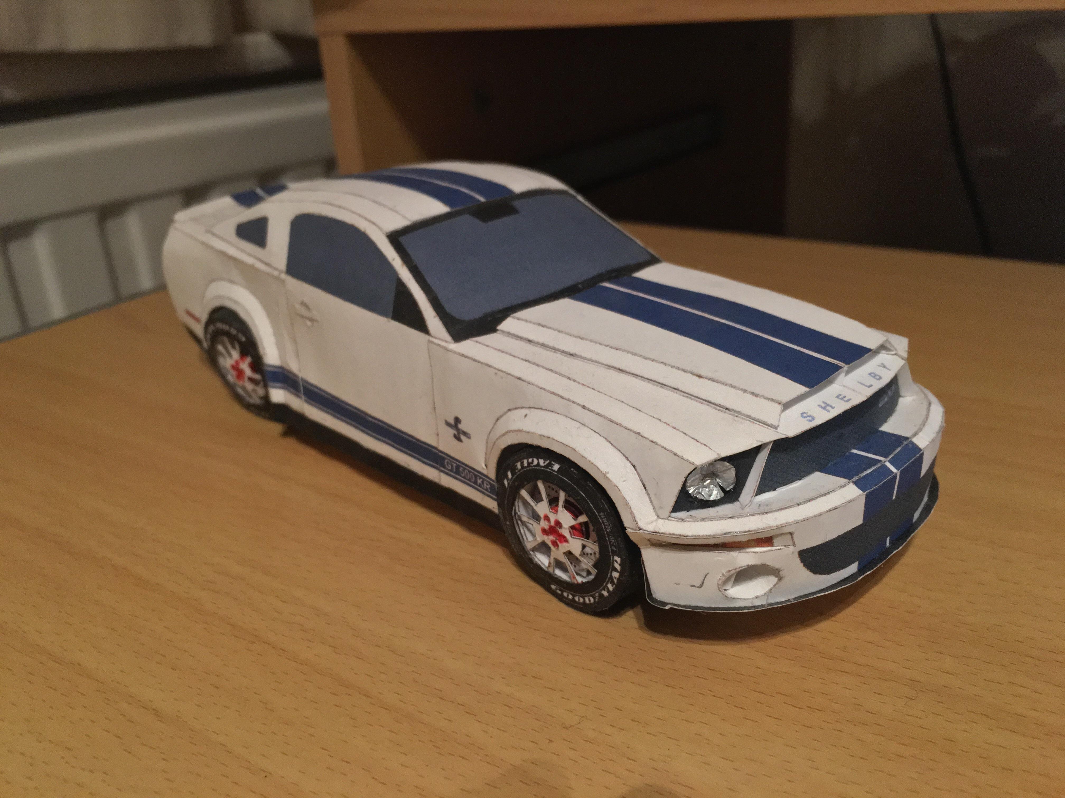 Free Papercraft Template Mustang Papercraft Car