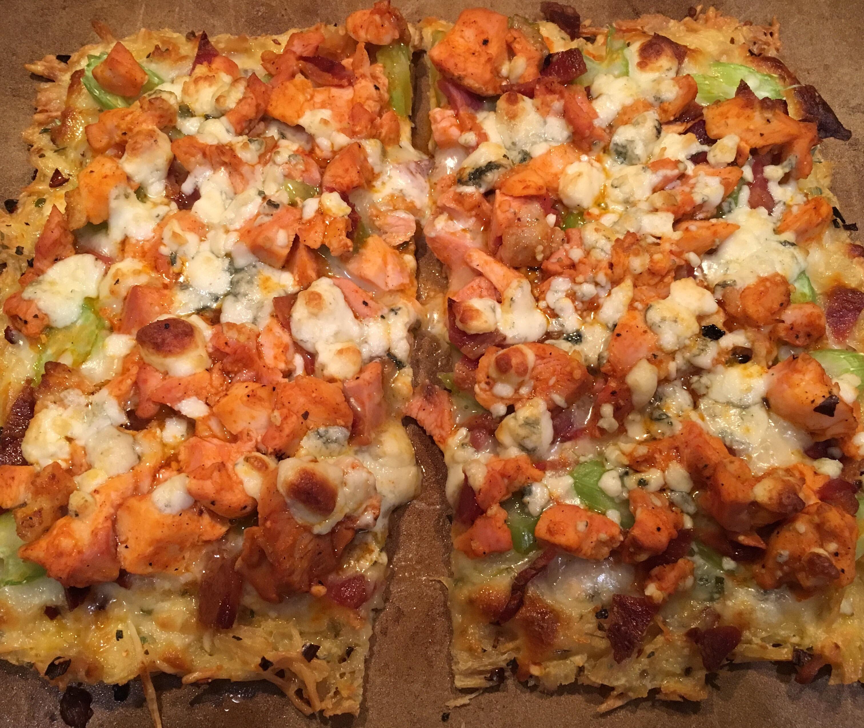 Buffalo chicken pizza. 2.9 Carbs. Details in comments. r/Keto_Food