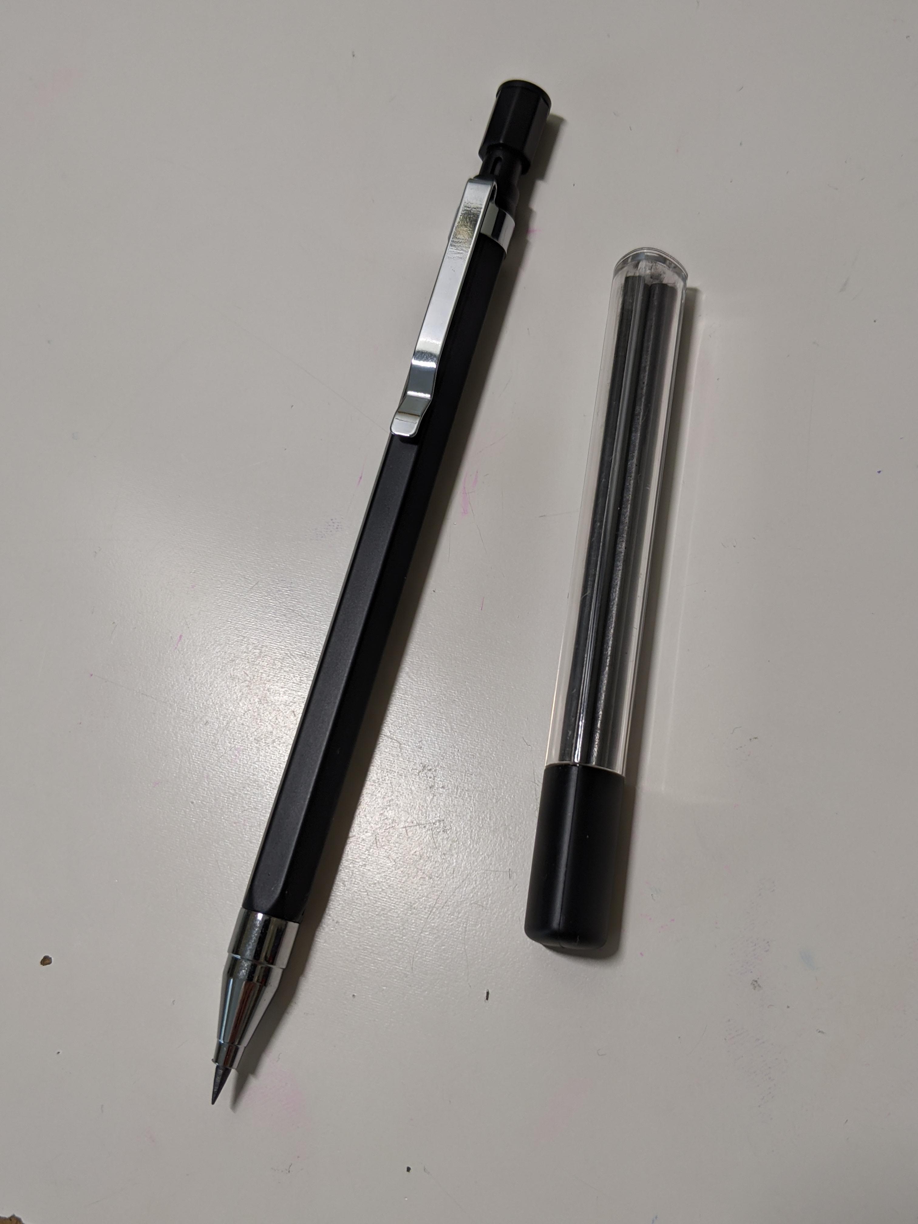 1.50 mechanical pencil from daiso (2mm). I'm now to the pencil world