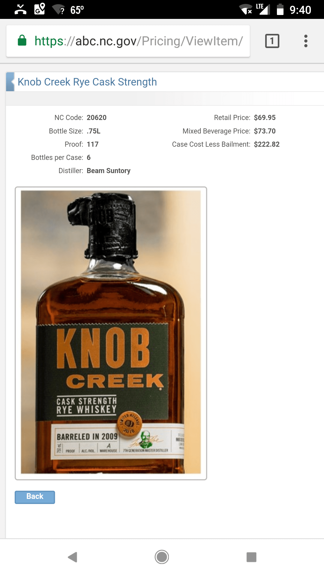 Knob Creek Cask Strength Rye Shockingly and Reasonably Priced! r