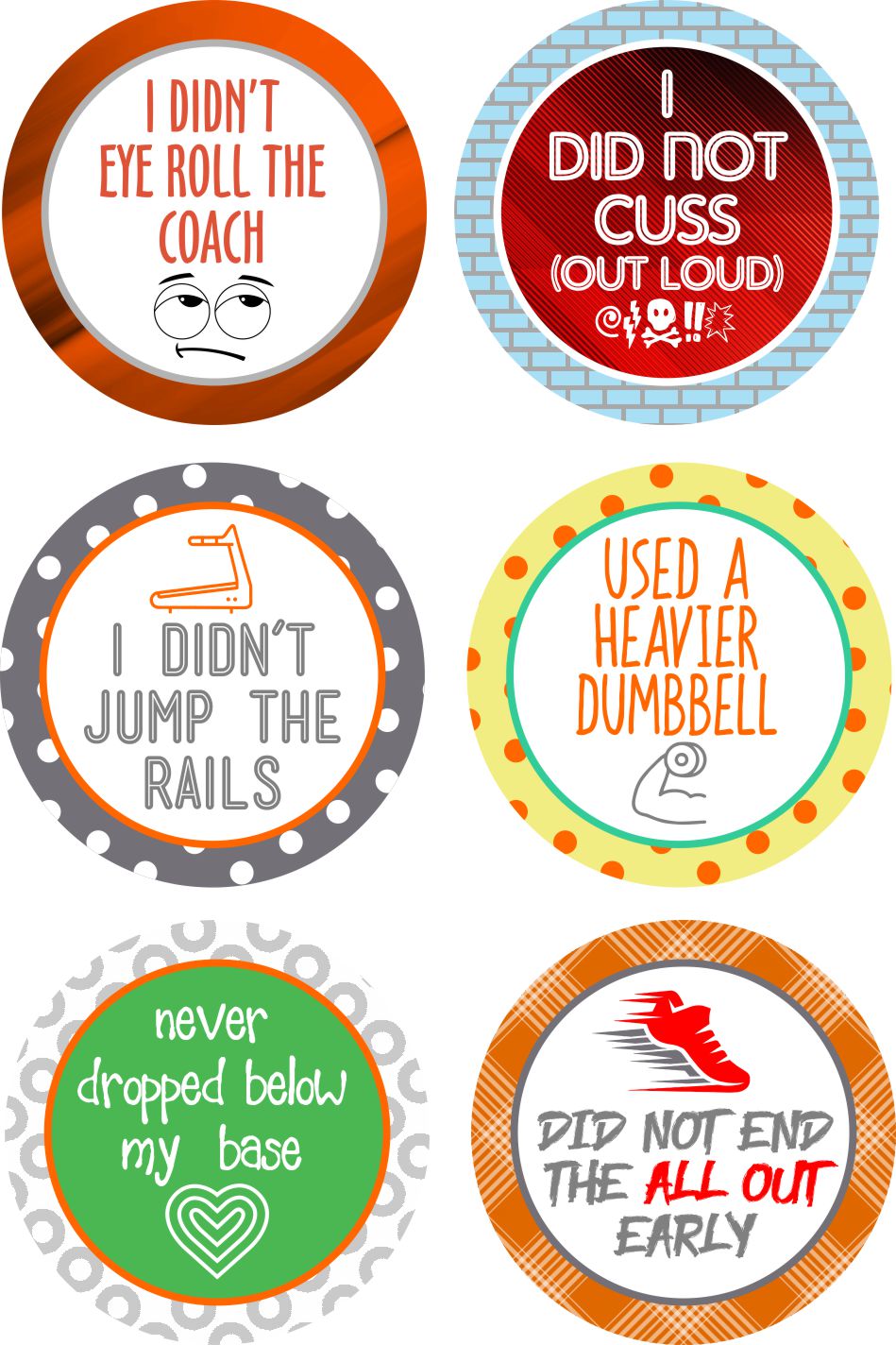 OTF Adulting stickers orangetheory