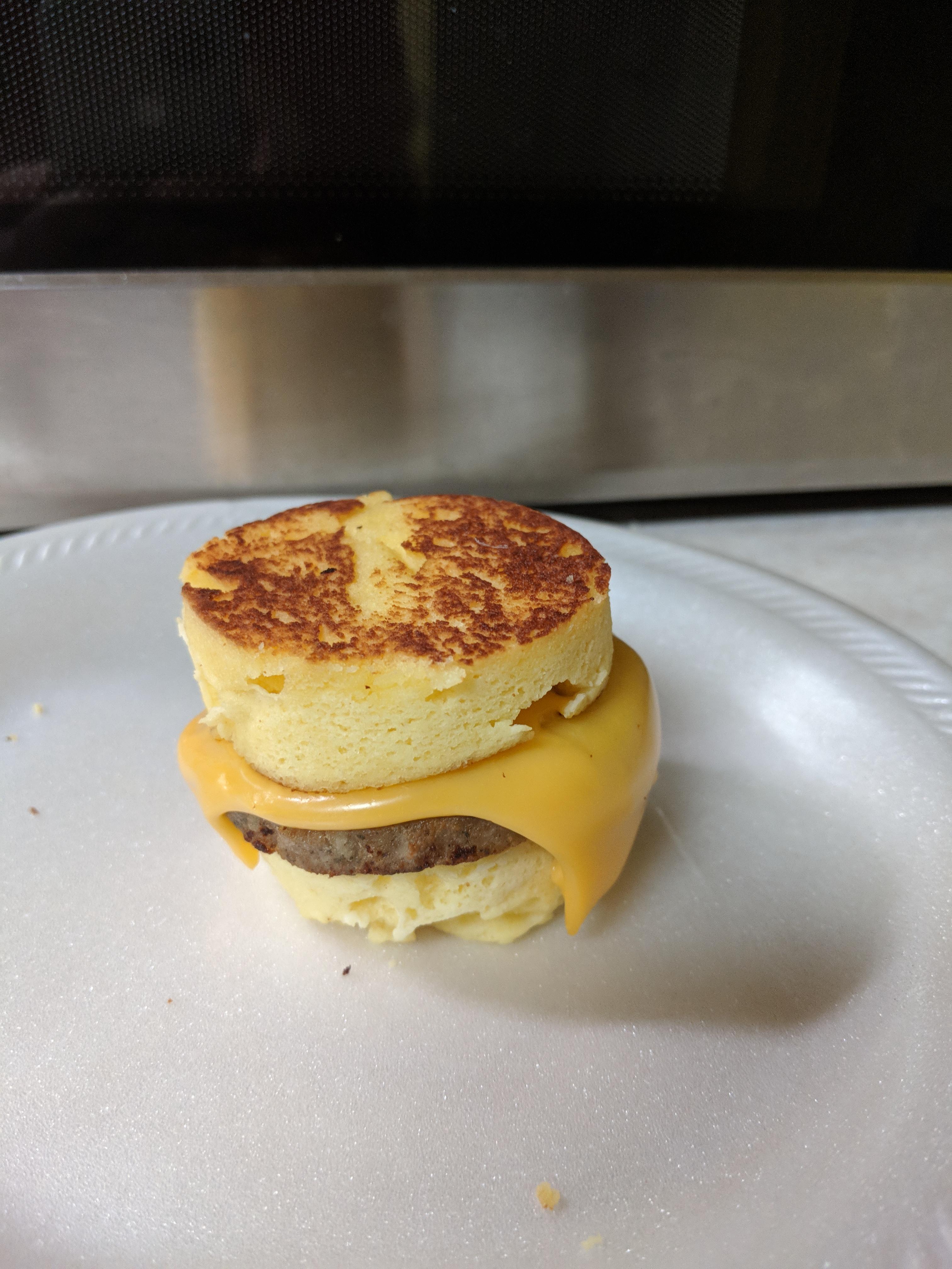 Keto sausage biscuit.....with cheese. r/ketorecipes