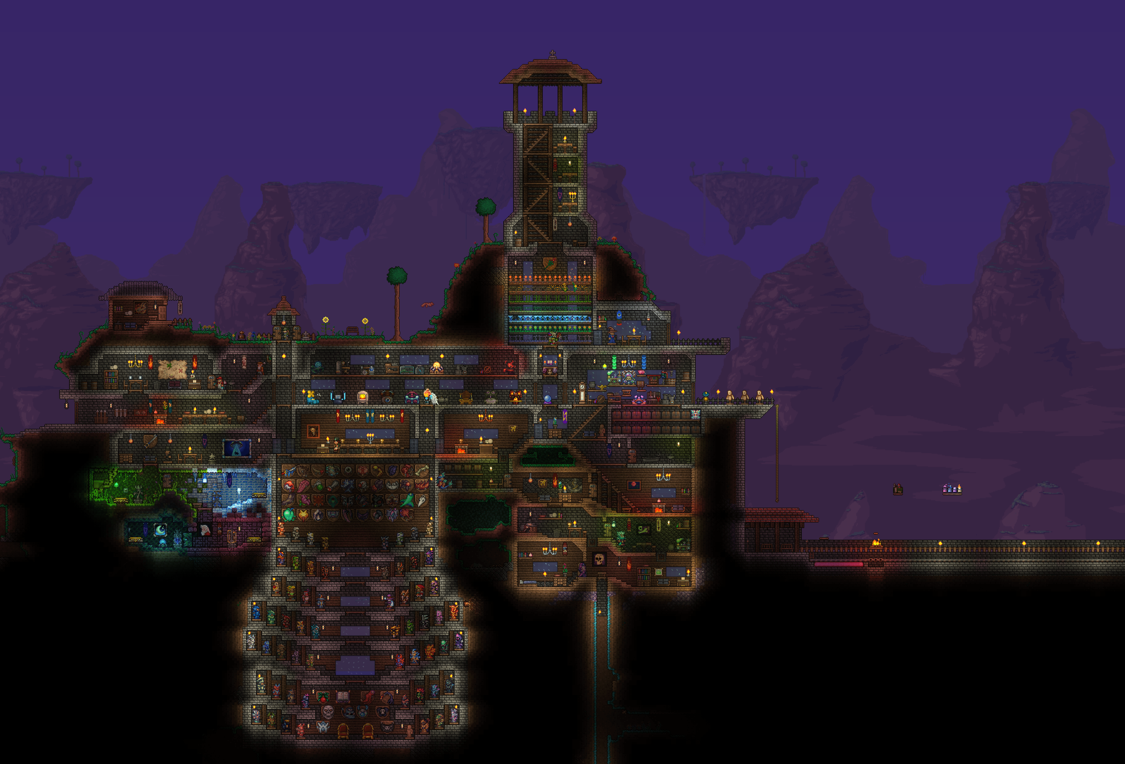 Карта со всеми вещами в террарии каламити мод