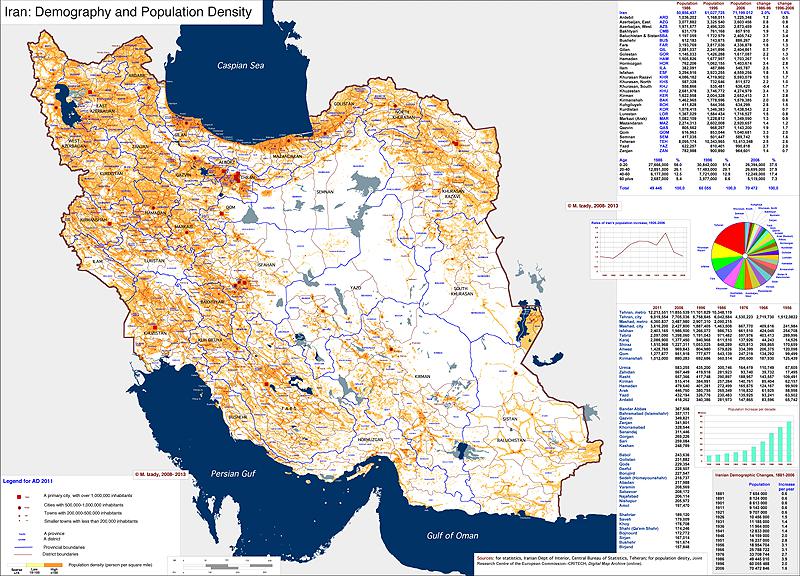 Detailed Iranian Population Density Map [968x876] r/MapPorn