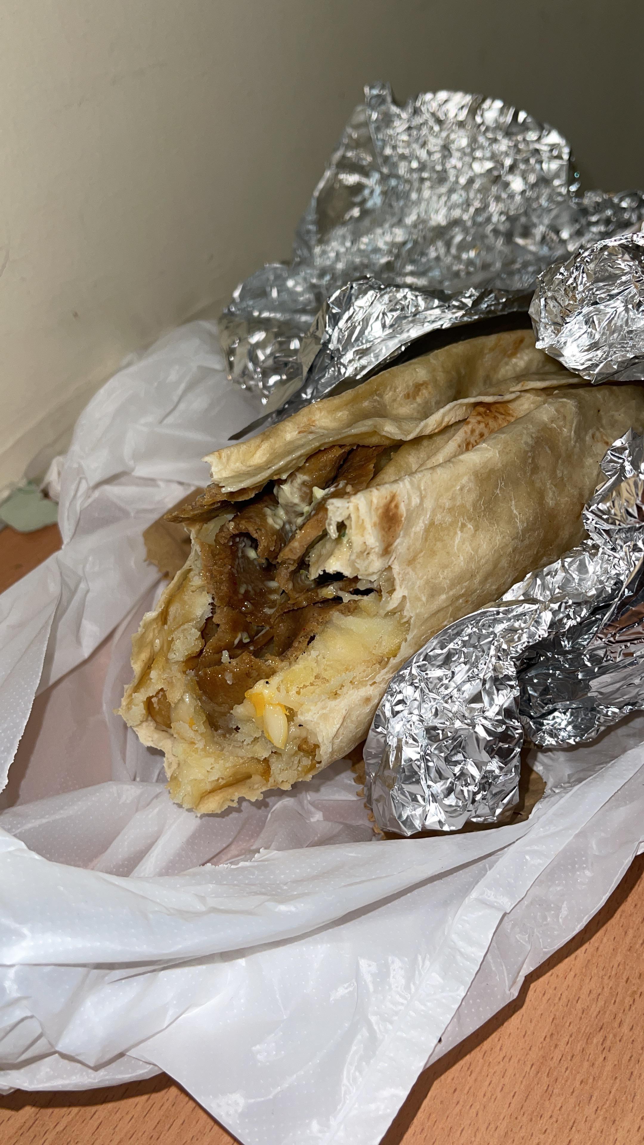 Scottish Hoagie chips, doner & a ton of cheese with garlic mayo all