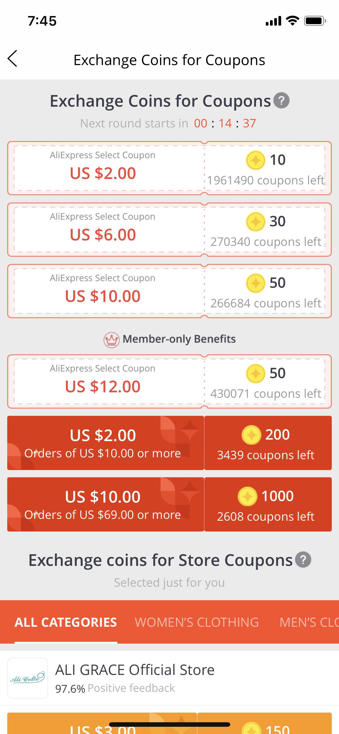 Diamond member I just discovered the coupon feature. Is that how many