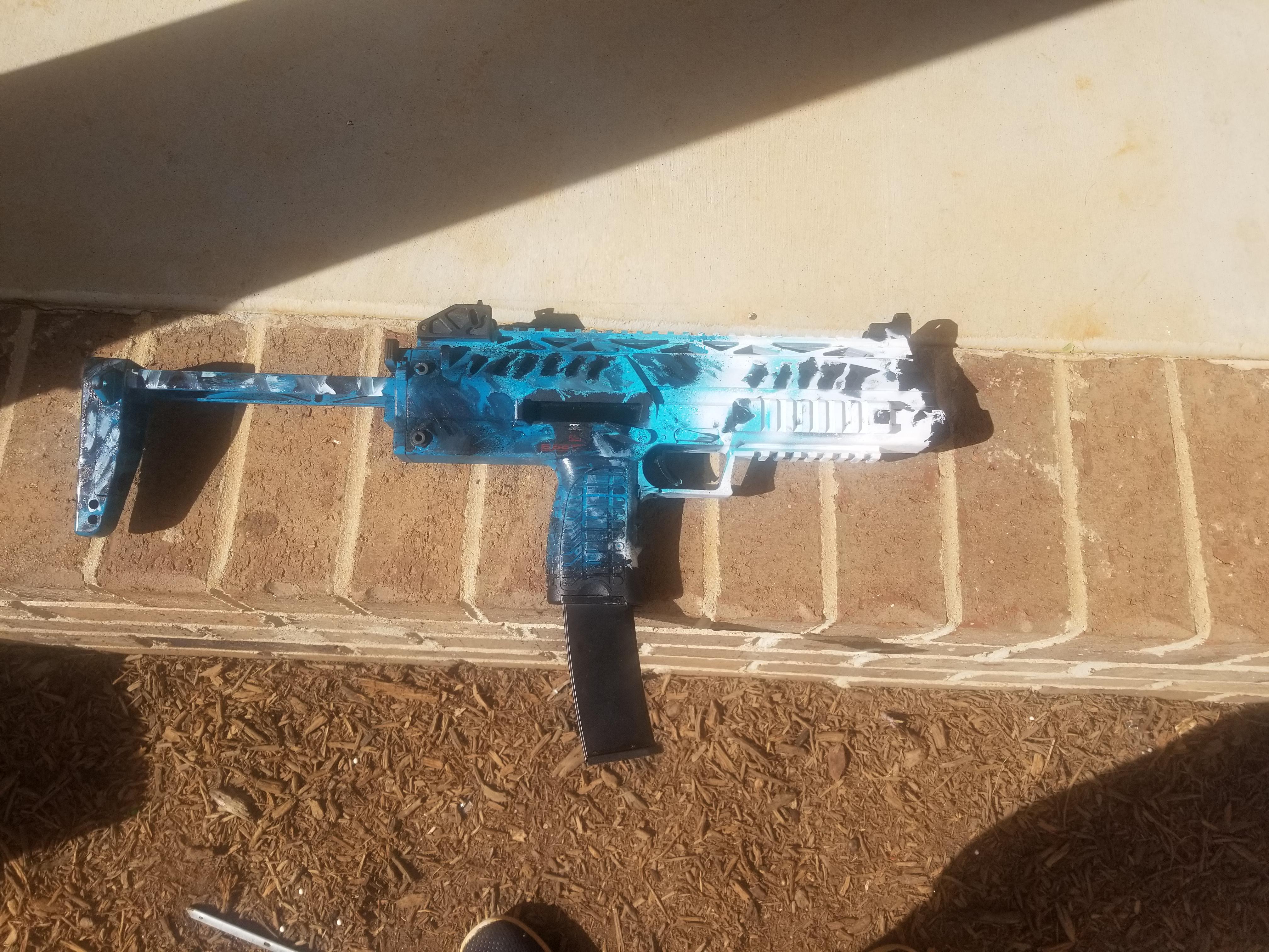 My attempt at black ice om my mp7 r/airsoft