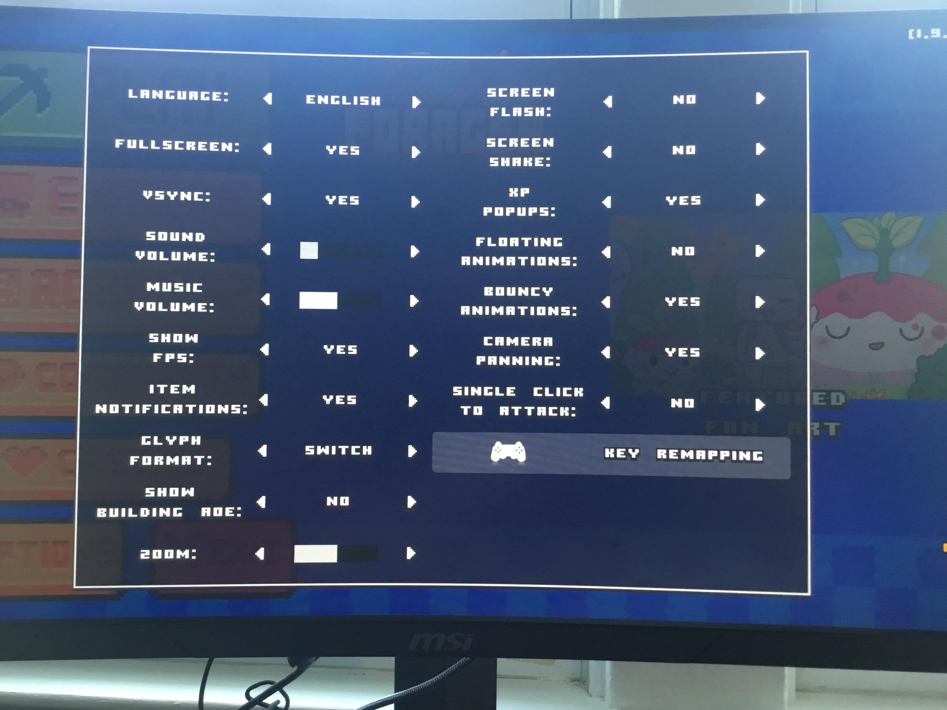 The beta update settings r/Forager