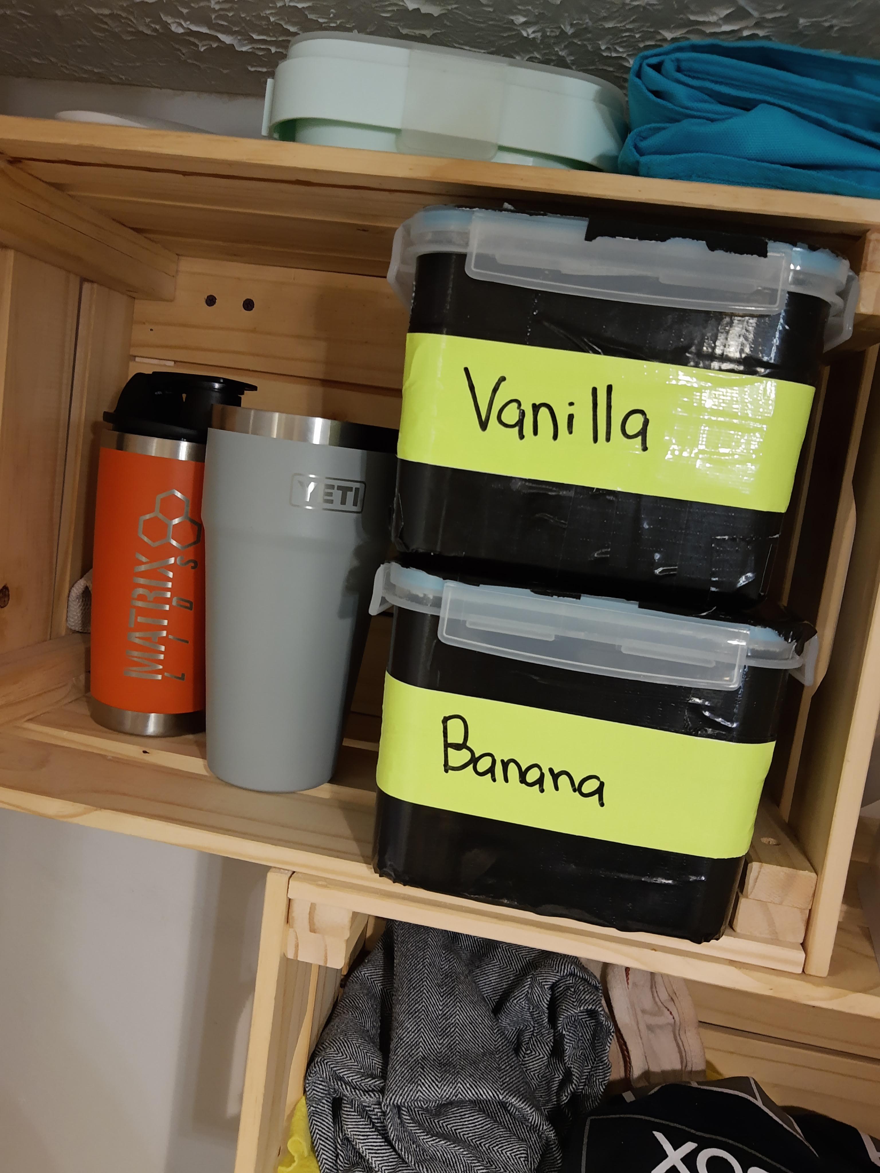 Storage Rules So I know the Huel bags are air tight, and light blocking