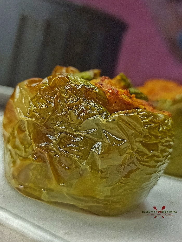 Bharwa Shimla Mirch a popular Indian dish made in Air Fryer. r