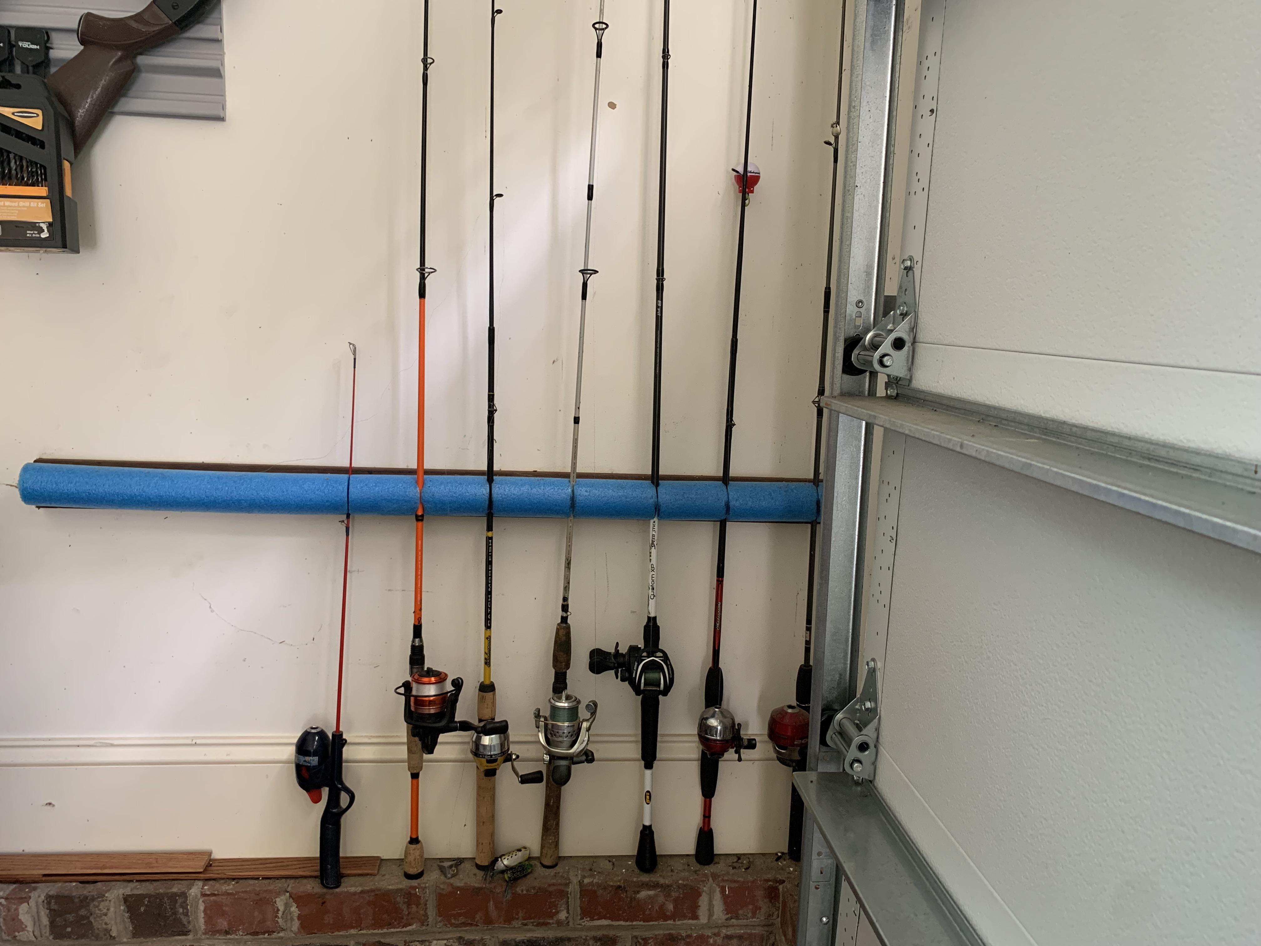 Just sharing a cheap way i keep my rods organized in my garage. I use a