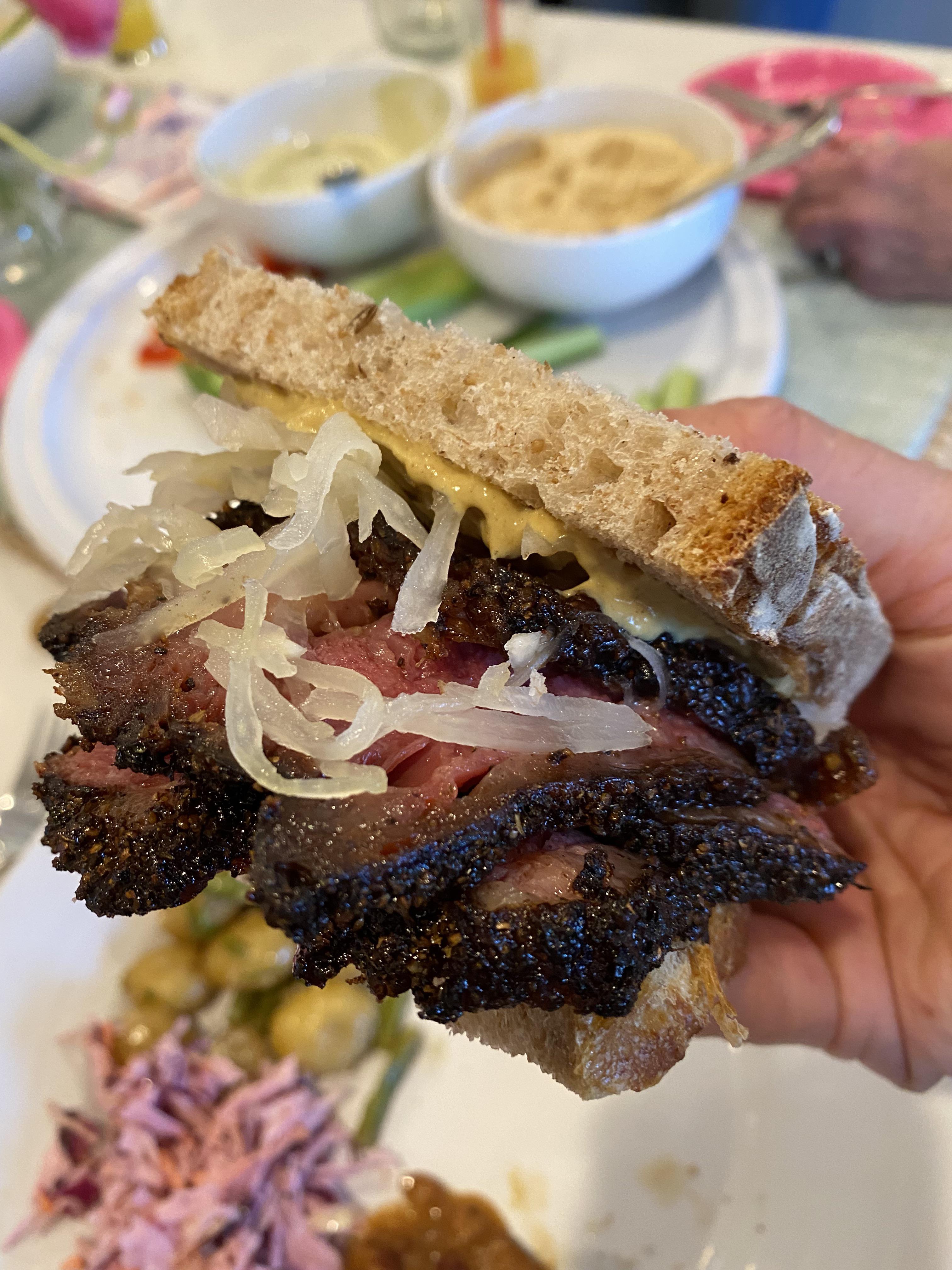 Montreal Smoked Meat. 13.5 pound brisket Smoked for 15 hours at 225 r