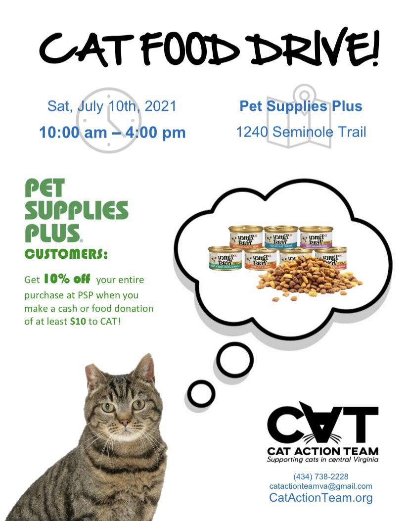  Pet Supplies Plus tomorrow! (You get 10 off with your purchase when you donate.) r