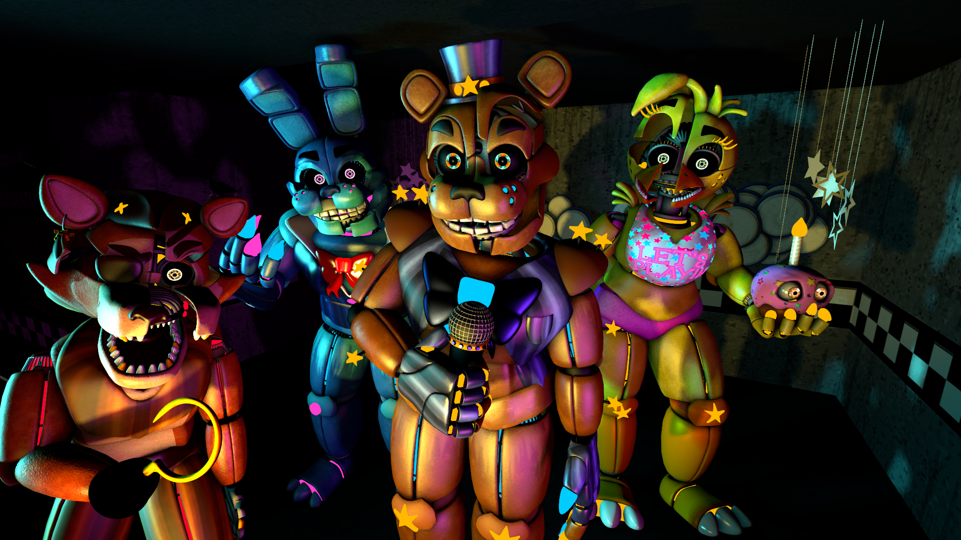 FNAF 1 advanced animatronics render. [SFM] r/fivenightsatfreddys