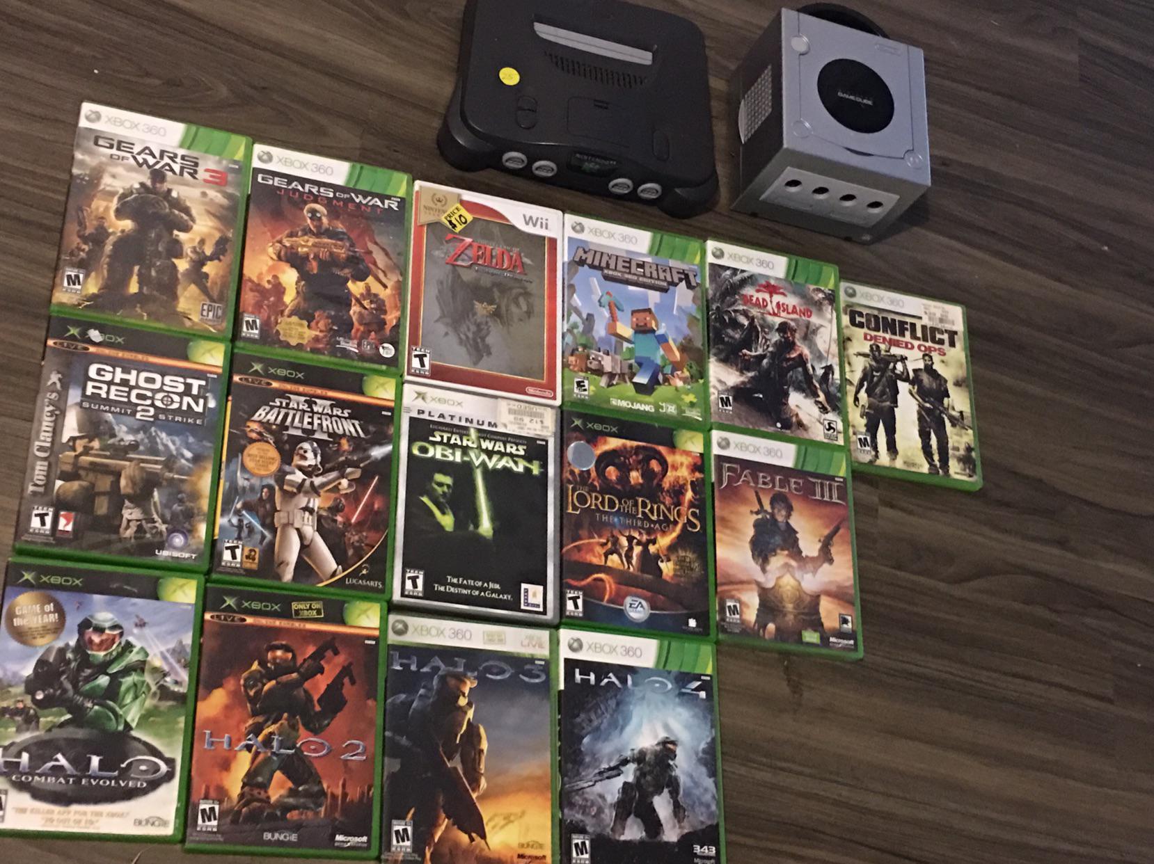 Garage sale haul 64 dollars total spent r/xbox360