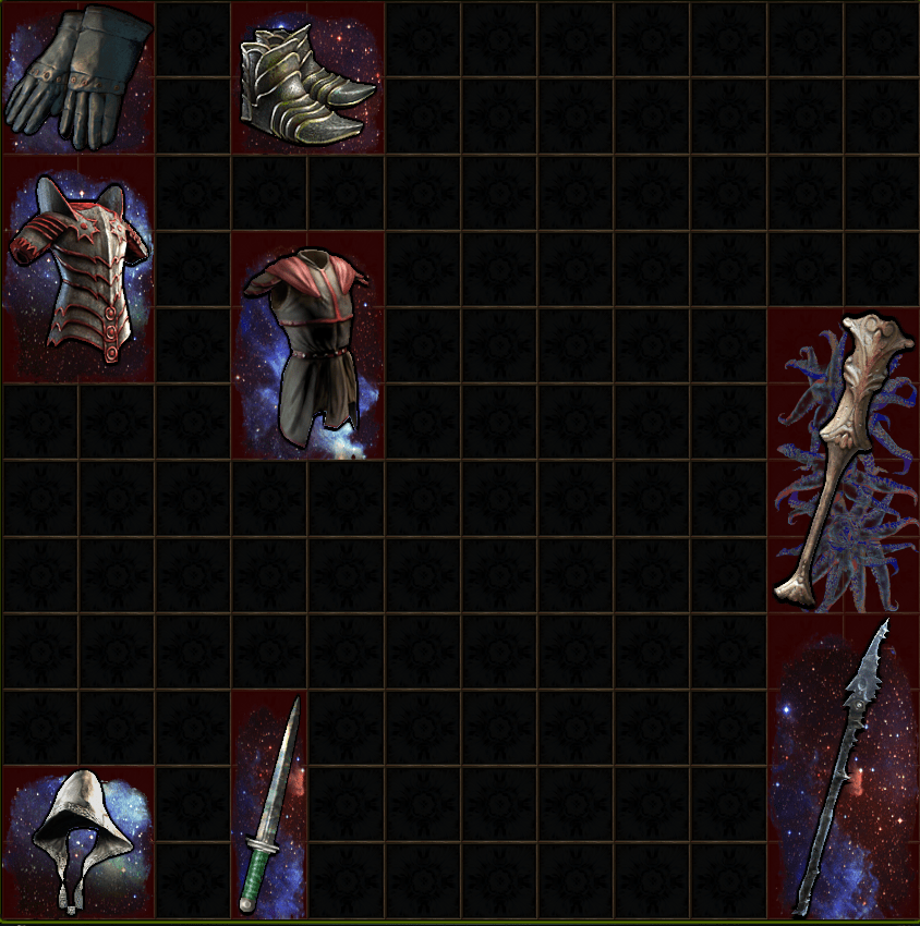 Influenced items from 30 guilded shaper / elder scarab maps. r