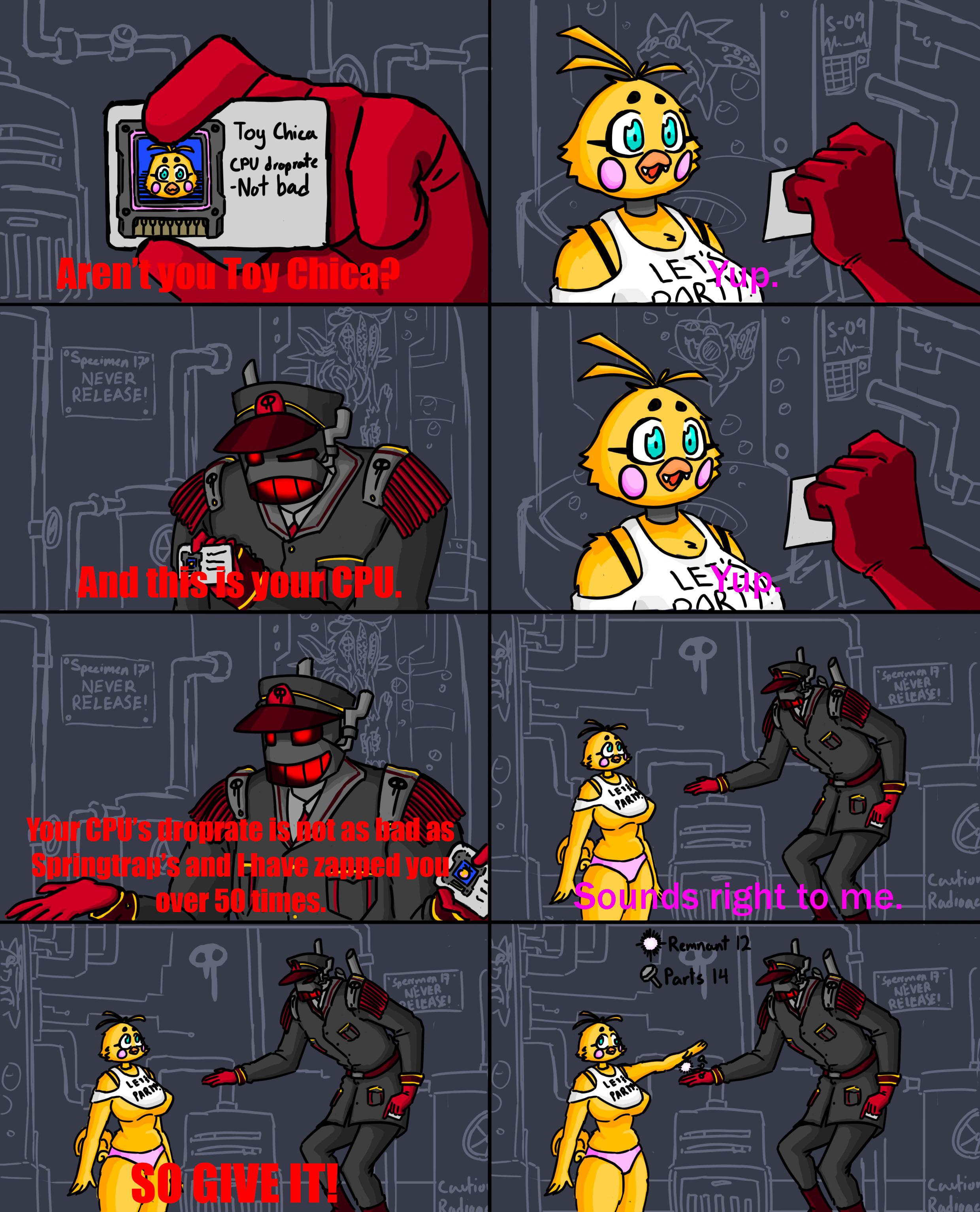 Toy Chica's CPU colored r/FnafAr