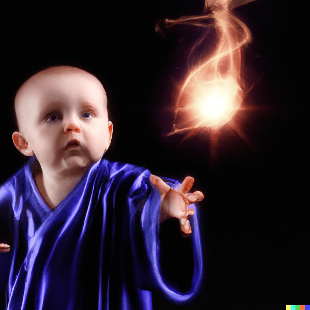 A baby wizard casting fireball r/dalle2