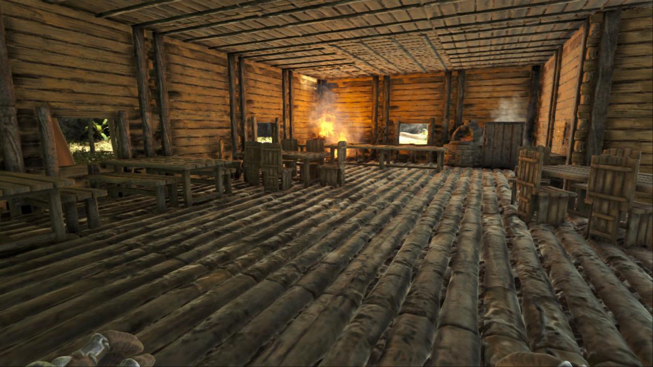 I built a little restaurant on ragnarok under the big giga skeleton