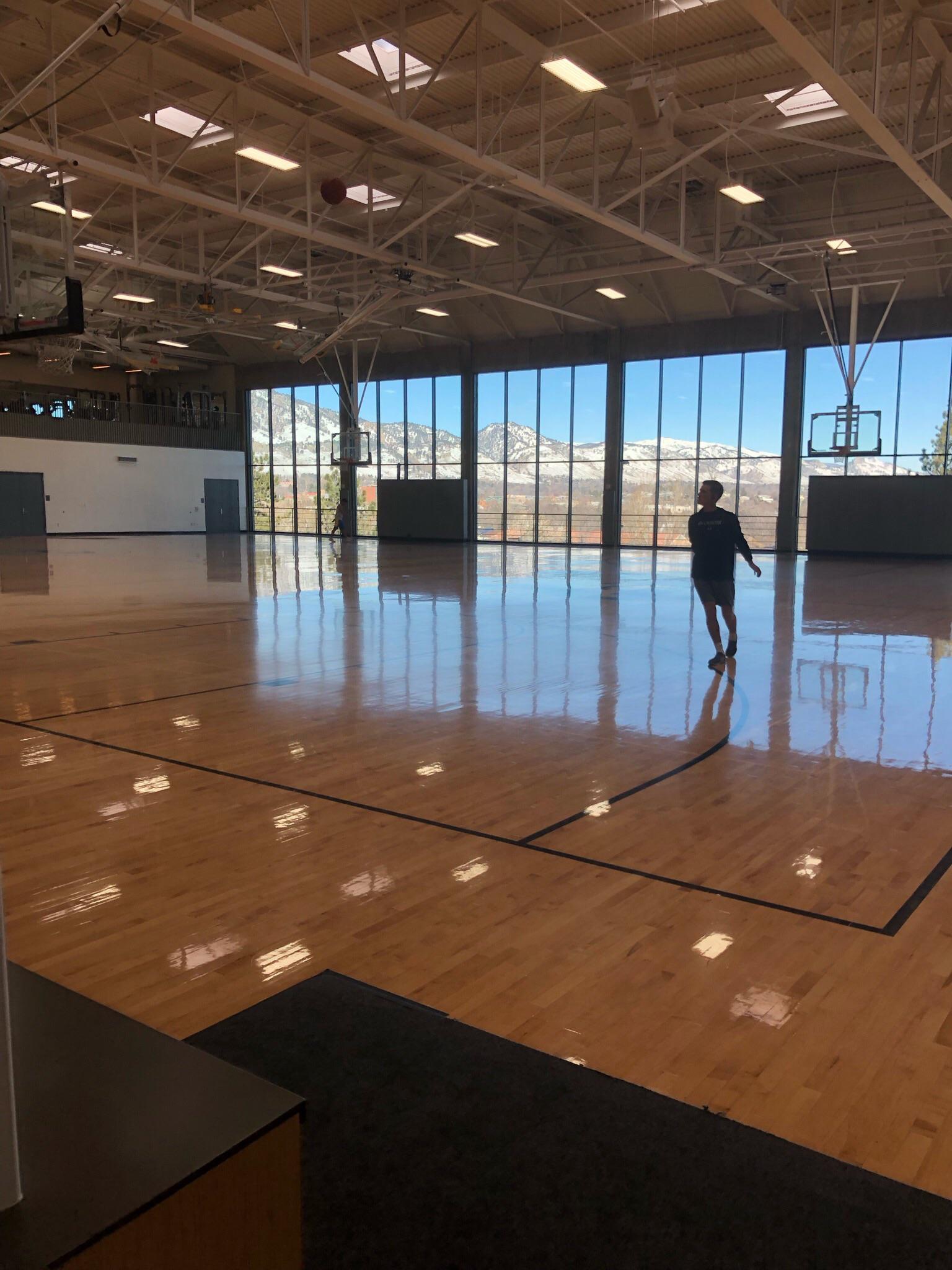 ITAP of the basketball courts in the University of Colorado Boulder rec