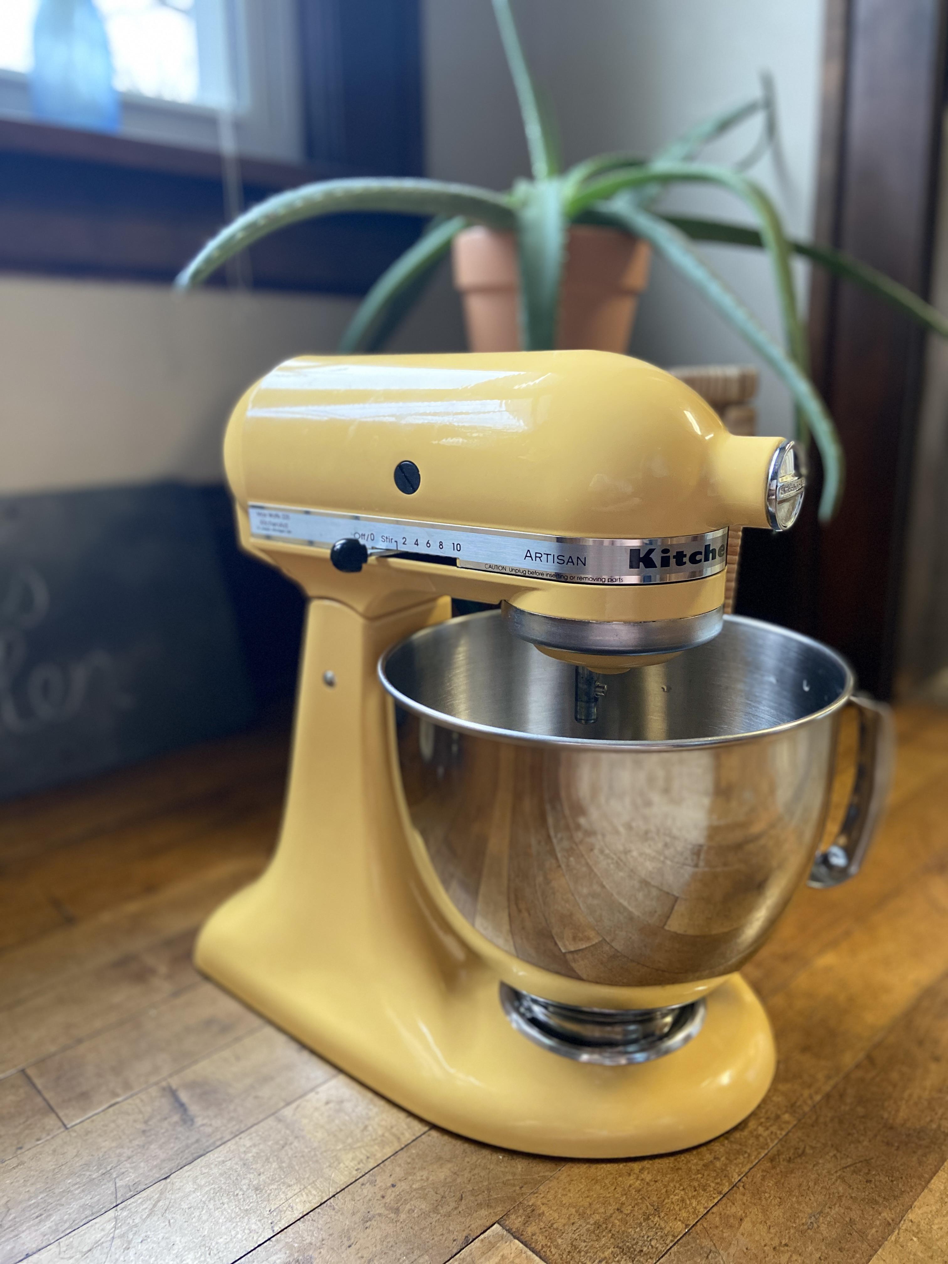 my beautiful buttercup yellow mixer ,) r/Kitchenaid