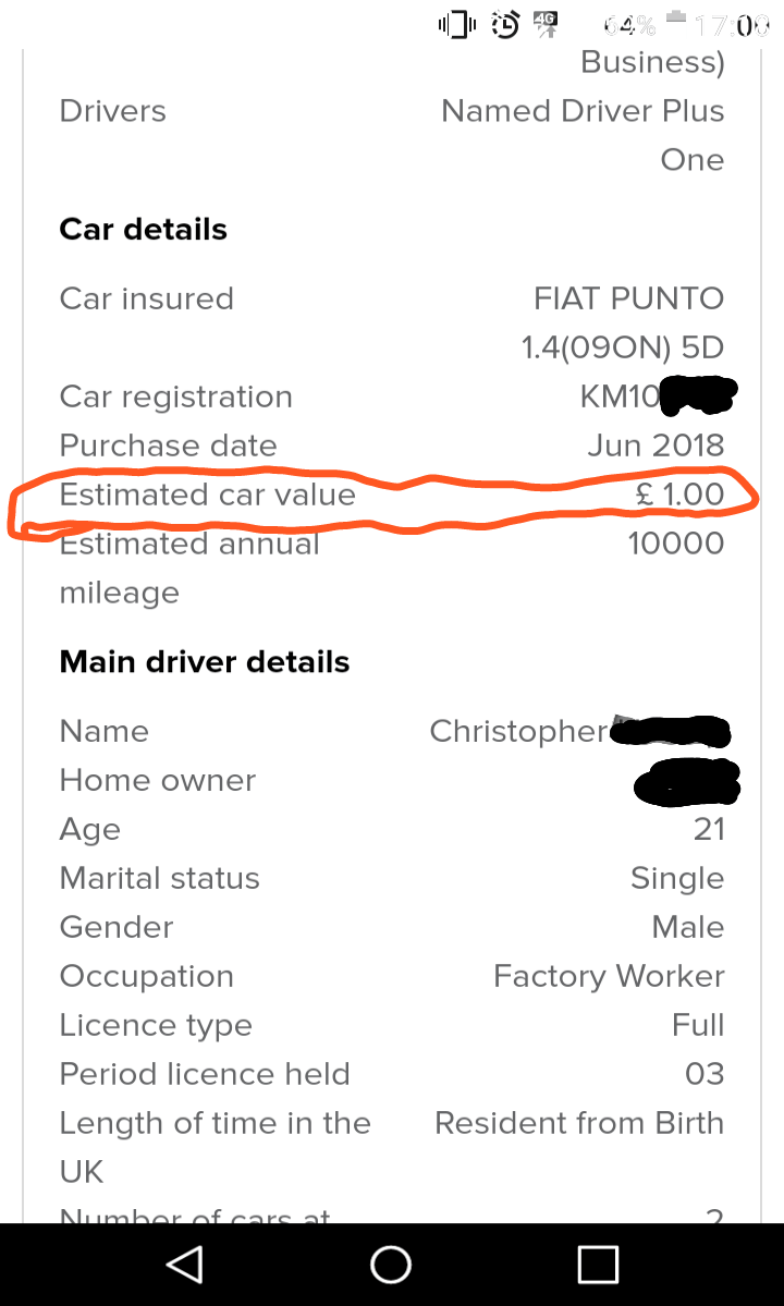 When your insurance values your car at £1 mildlyinfuriating