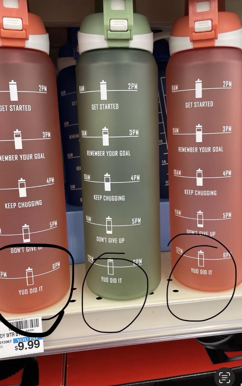Misspelling on seasonal water bottles r/CVS