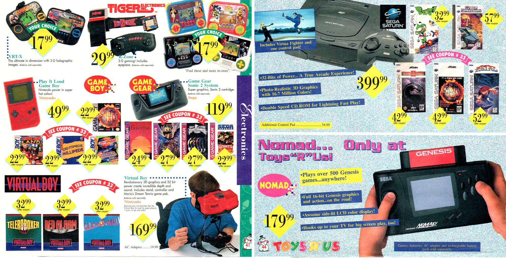 Two Pages from the Toys R Us 1995 Christmas Catalog r/nostalgia