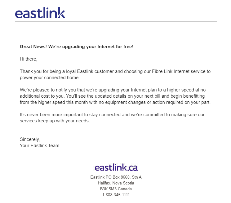 Just got this email. Has heard any info about Easklink upgrading people
