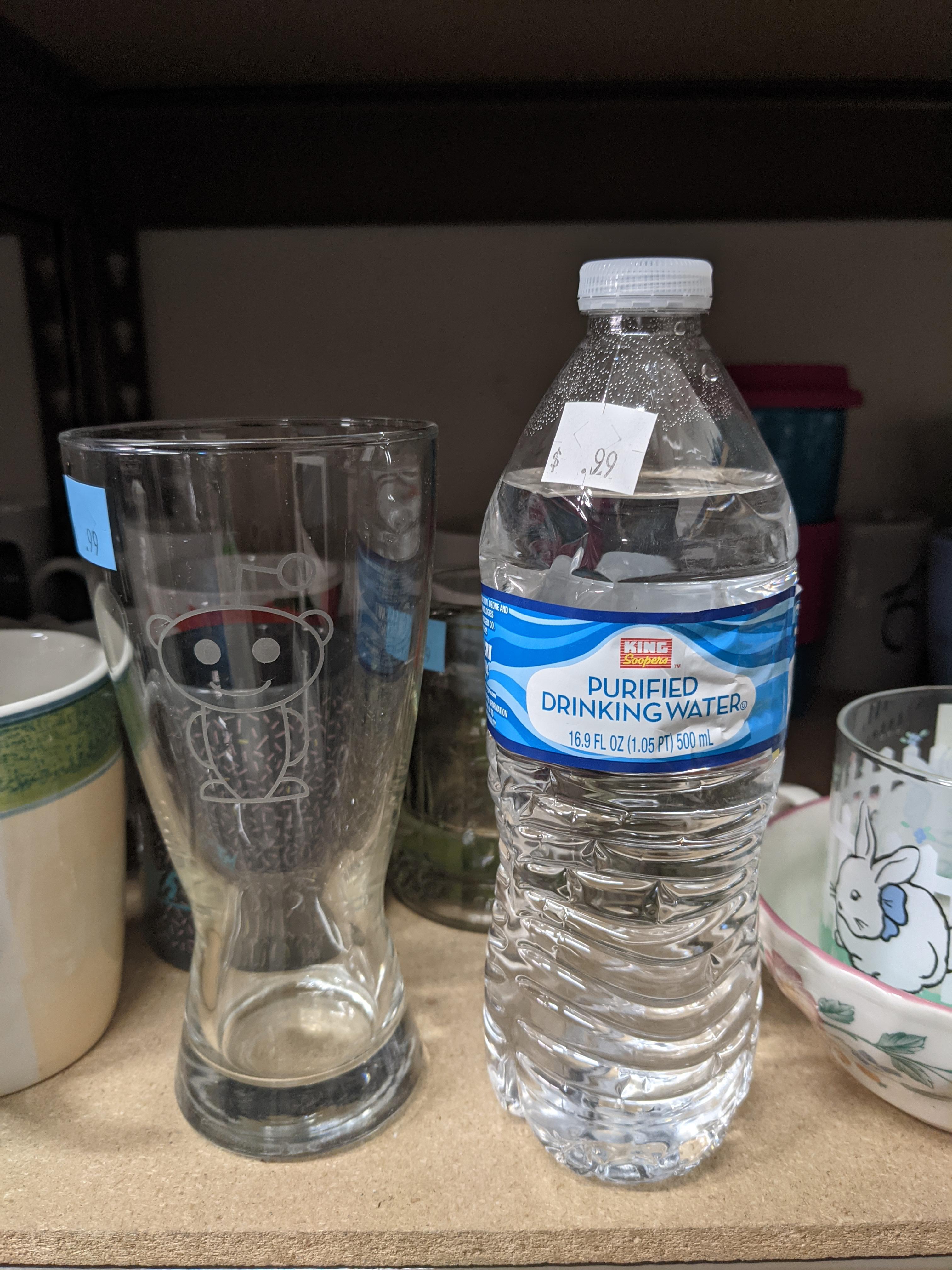 A thrift store Reddit glass I found to post on a subreddit about thrift