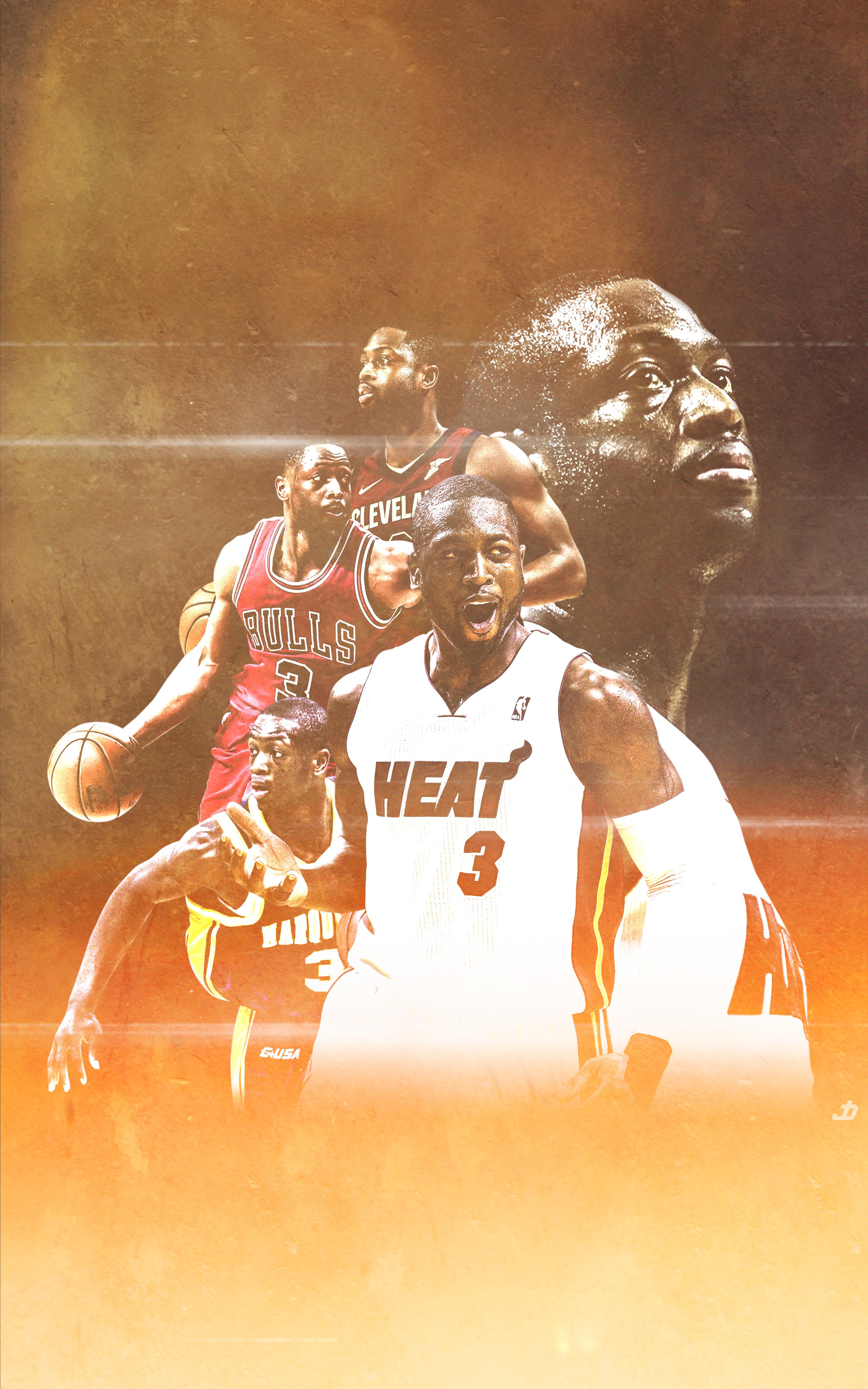 Dwyane Wade Phone Wallpaper heat