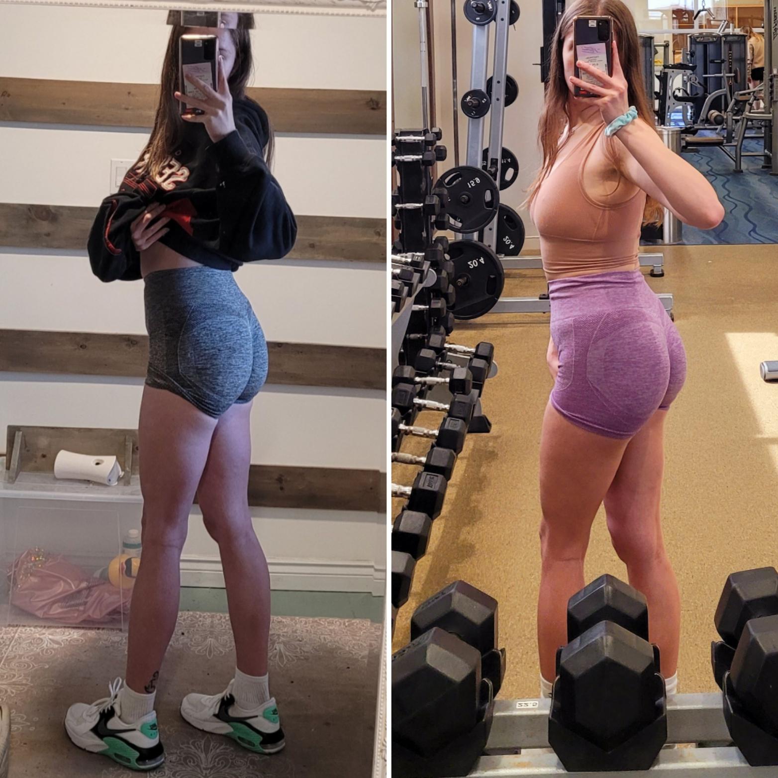 after losing 70 pounds, trying to gain muscle and a booty. ive been