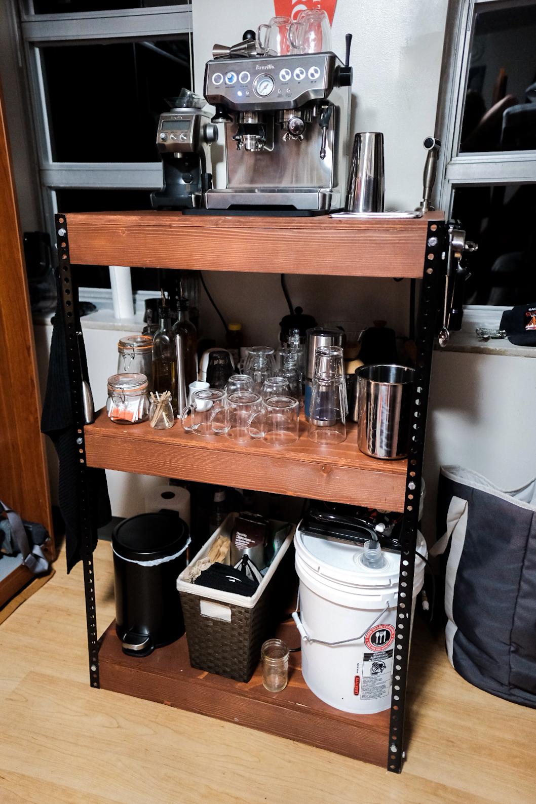 When it comes to dorm coffee stations, I think I win the challenge. r/coffeestations