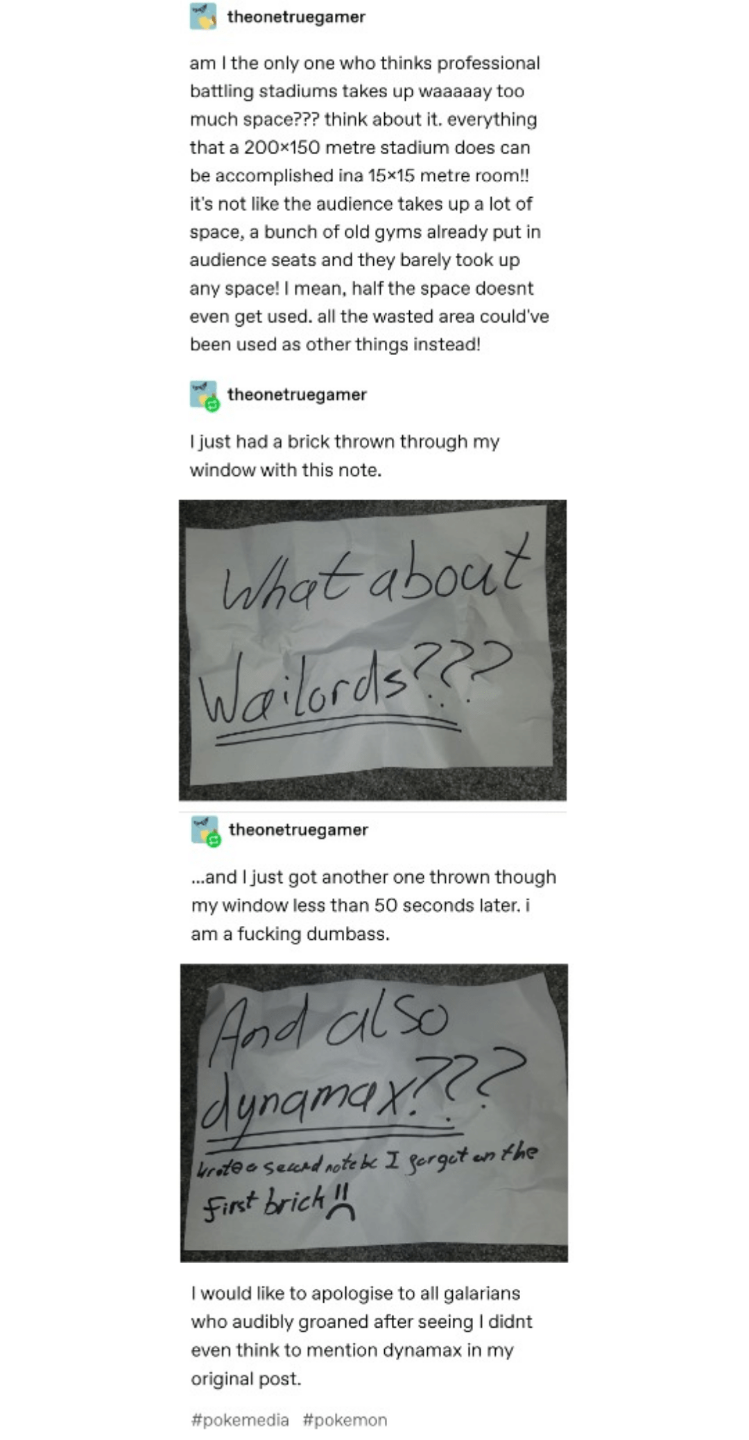 Still think the stadiums at Galar are a smidge too big. r/PokeMedia