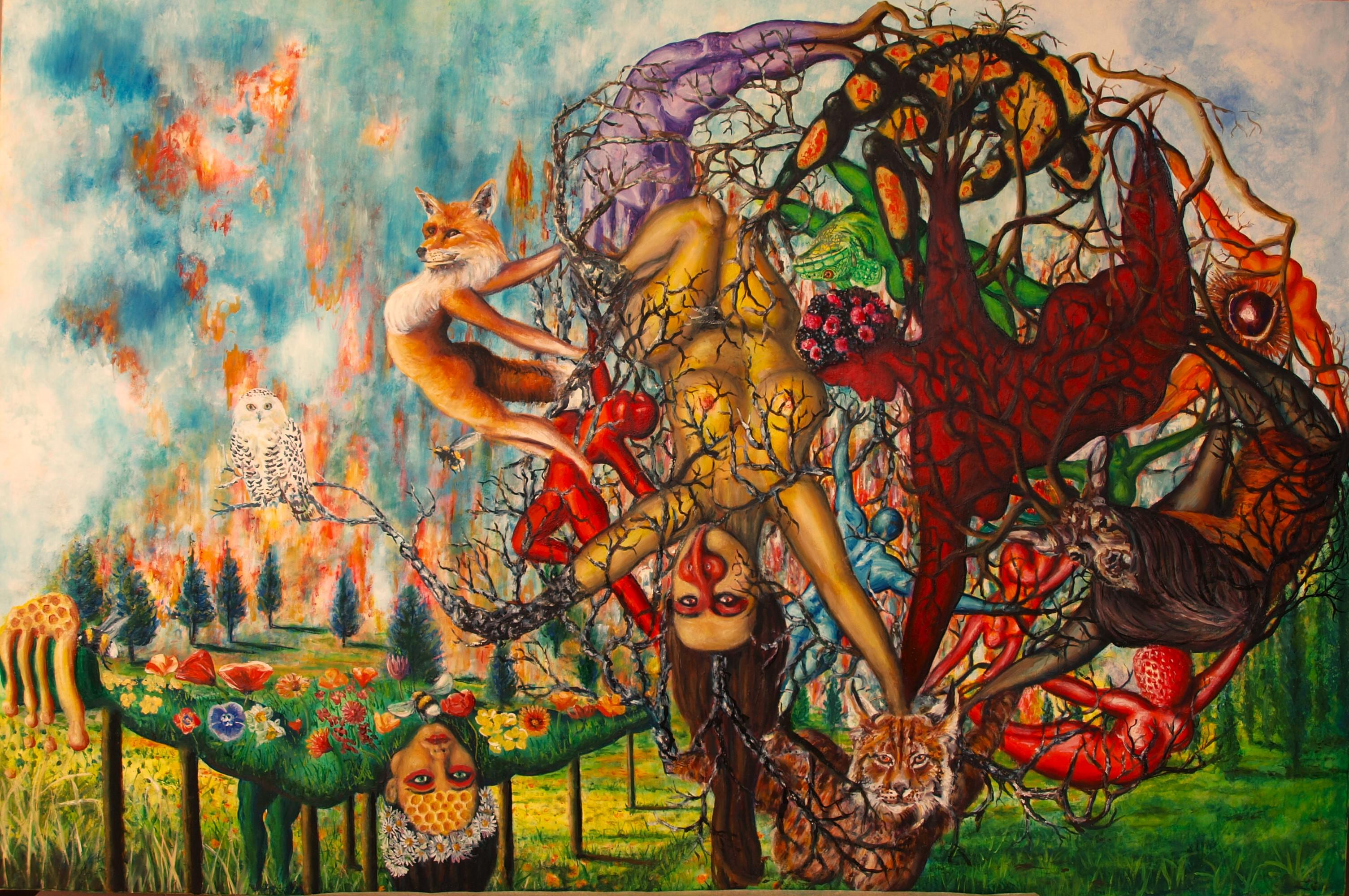 New one. "Branching out," oil on canvas, 2022. r/paintnbdamned