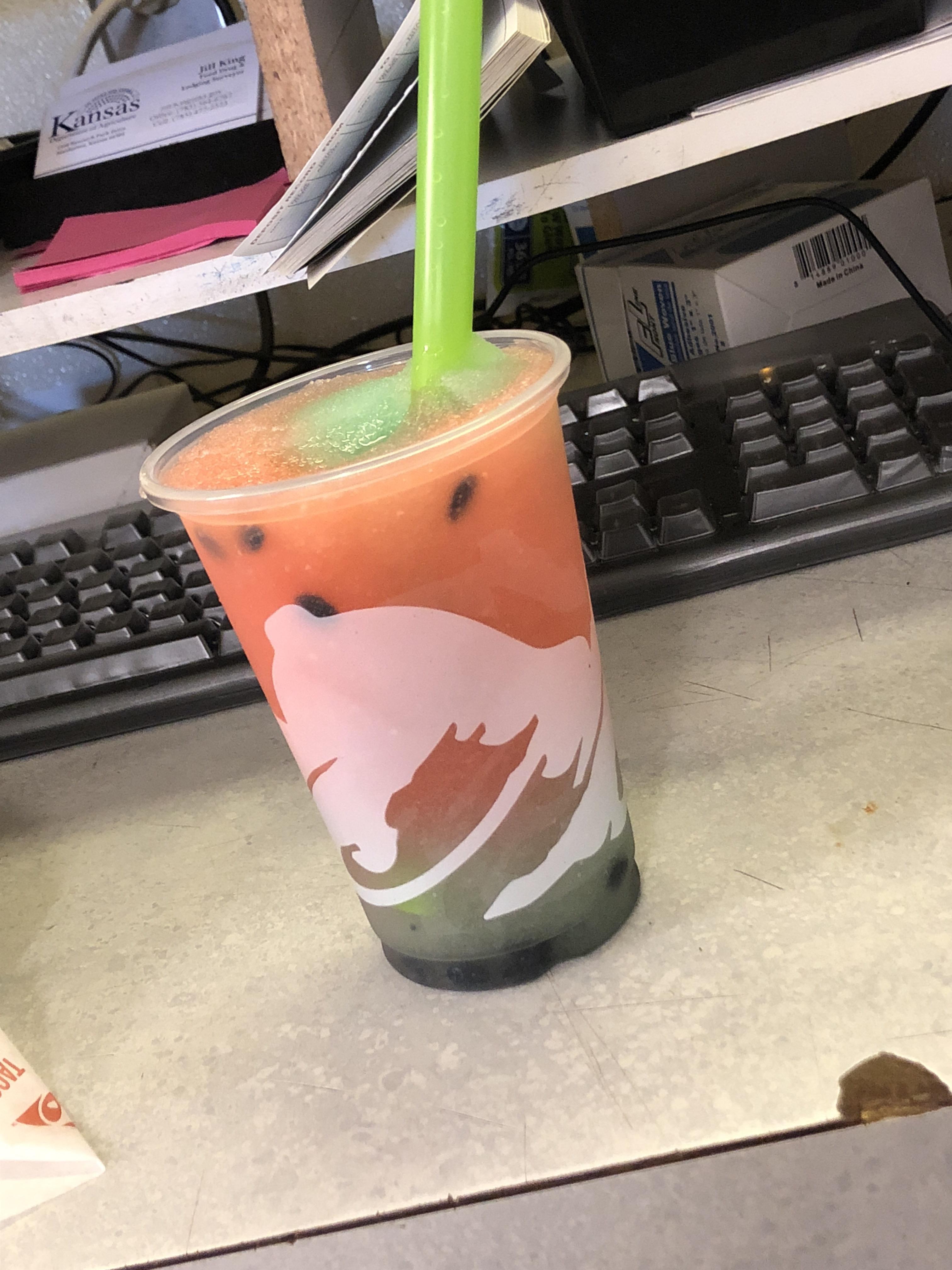 Baja Blast freeze + *New* Watermelon Candy freeze = mmmmmmm r/tacobell