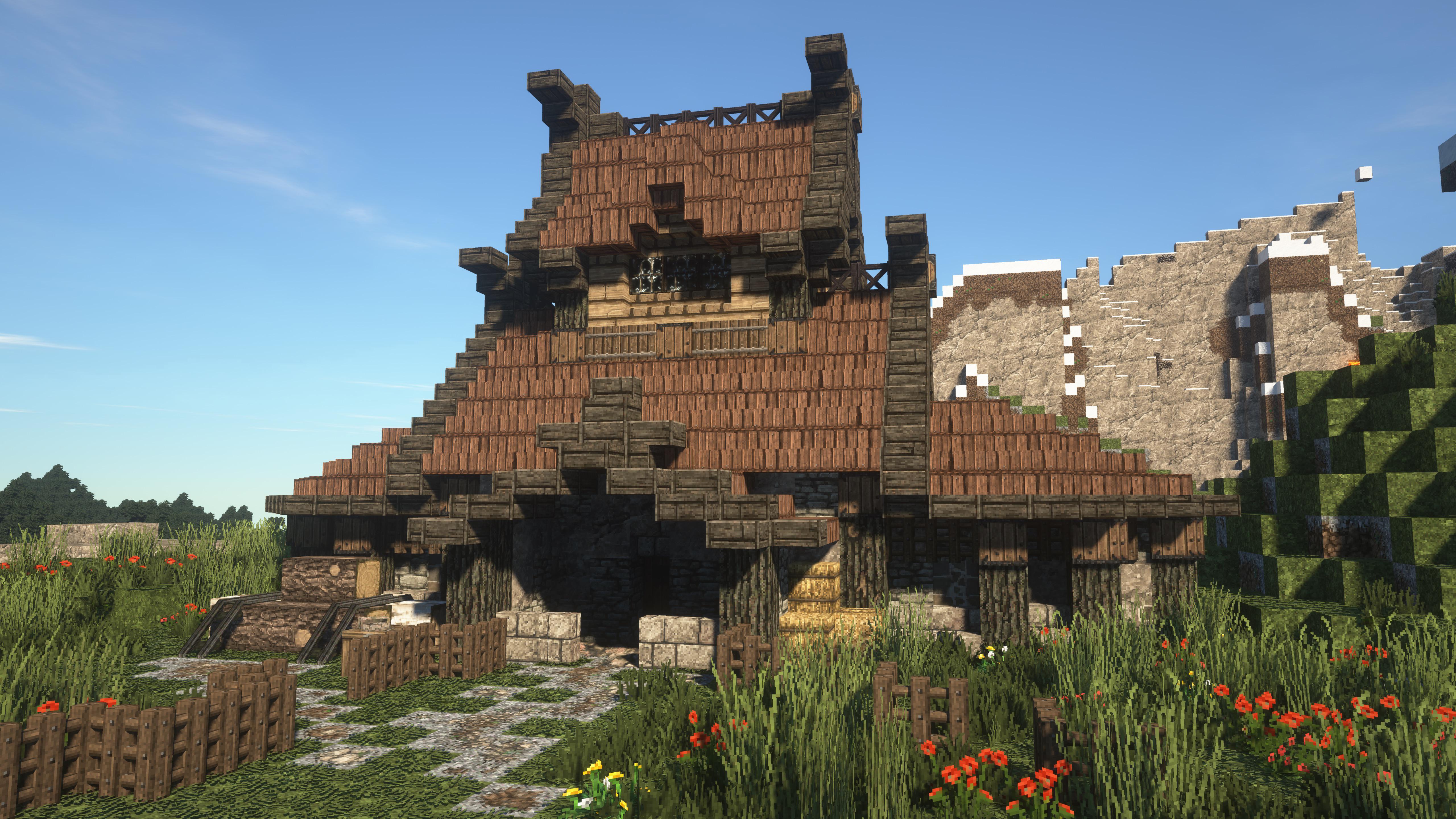A small Viking longhouse using Conquest Vanilla! r/Minecraft