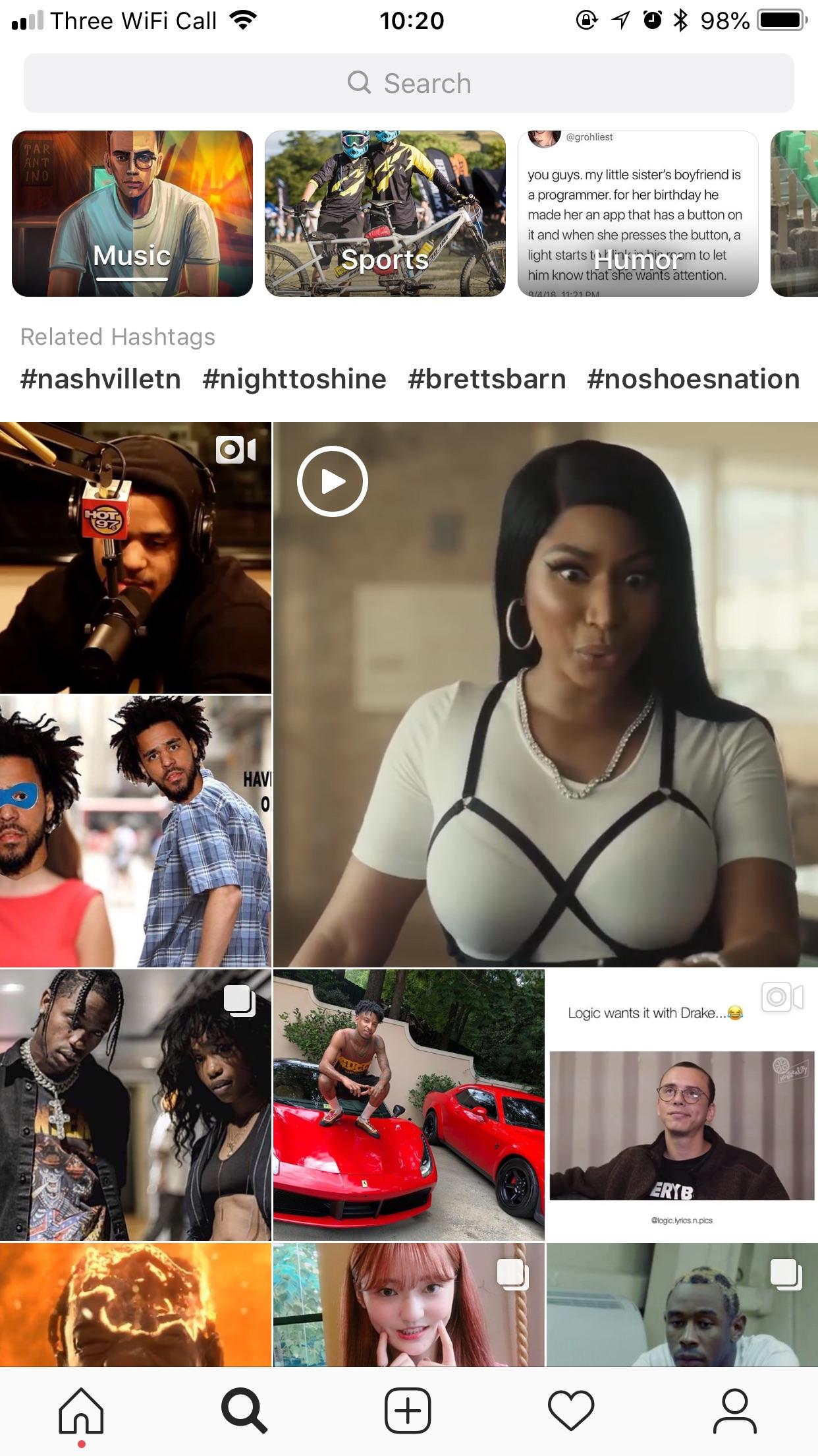 Instagram music filter is using Bobby as the picture. Logic_301