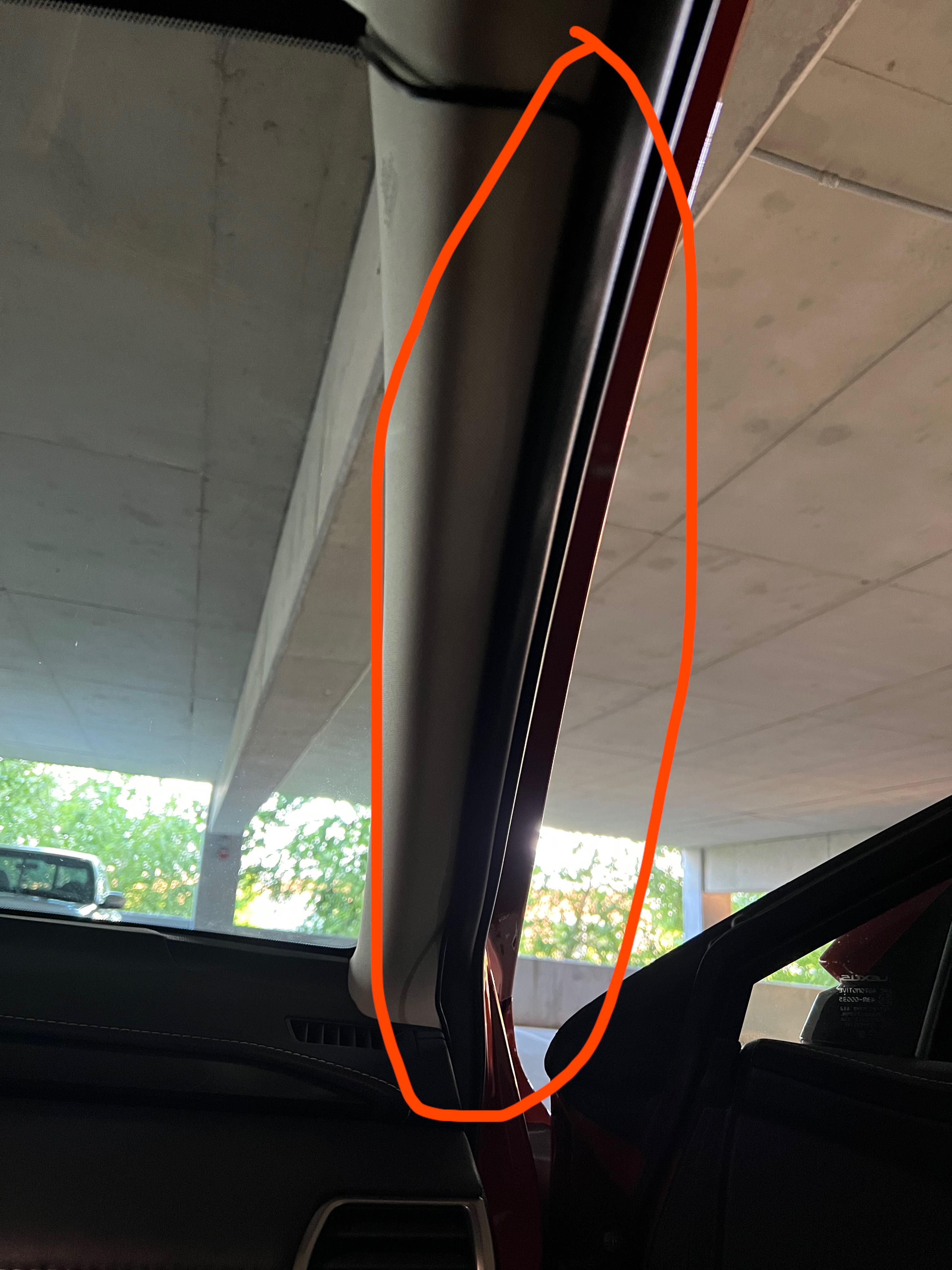 Is this a good place to route the cable in a car with curtain airbags