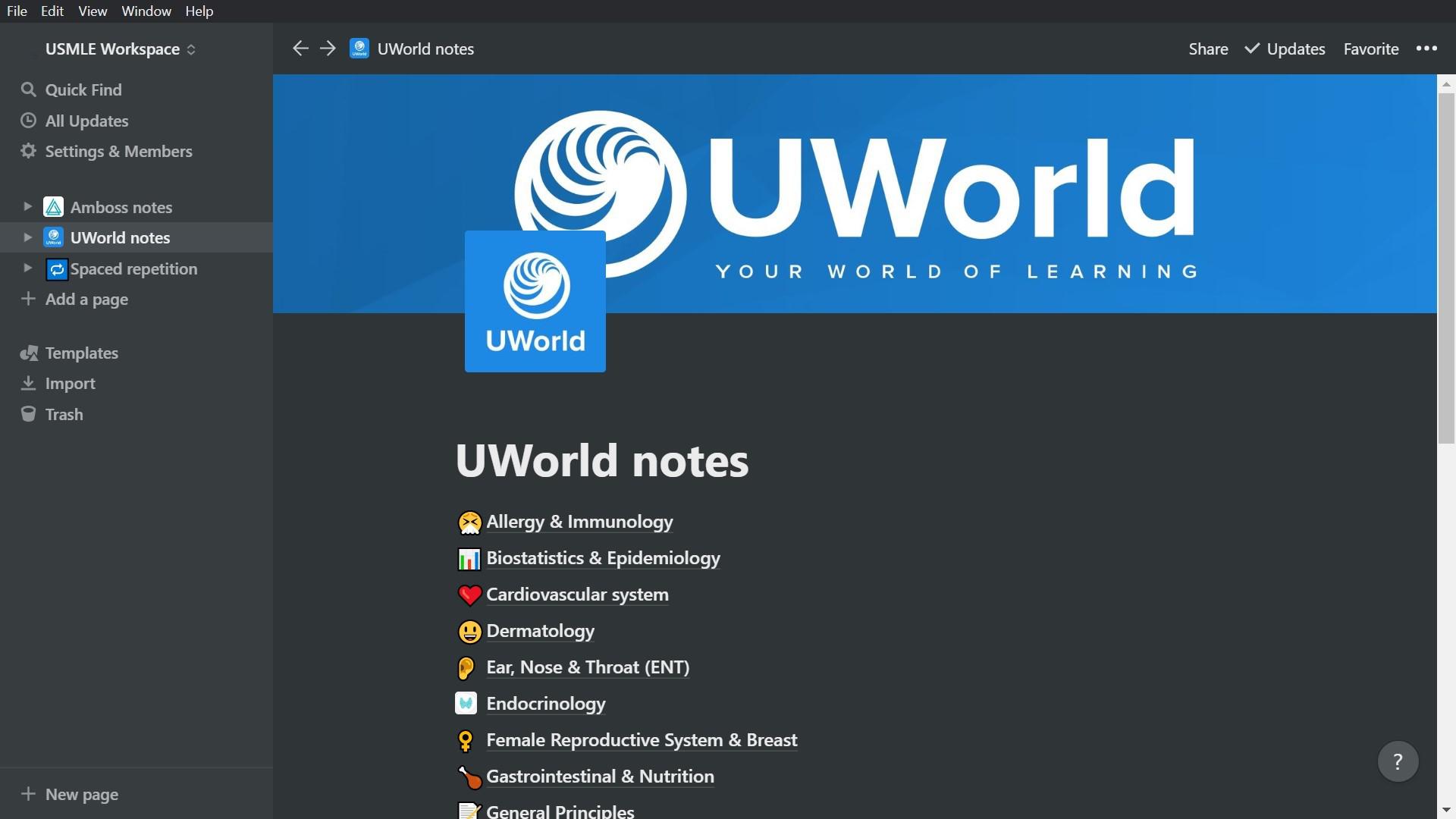 Using UWorld & Notion app. Anyone else using it similarly? r/Notion