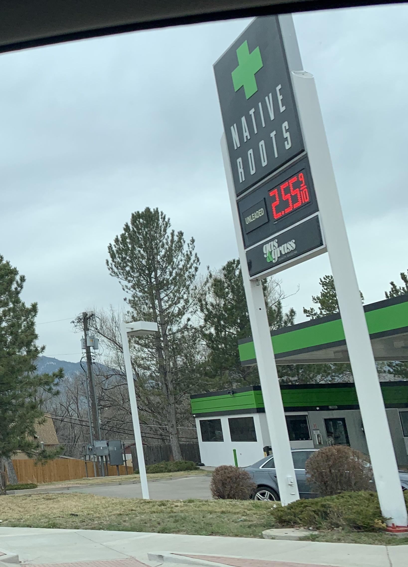“Gas & grass” dispensary/gas station in Colorado Springs, CO 😍 r/weed