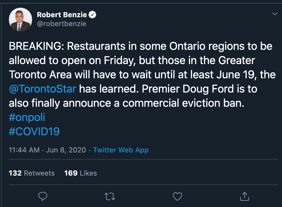 Restaurants to reopen this month r/ontario