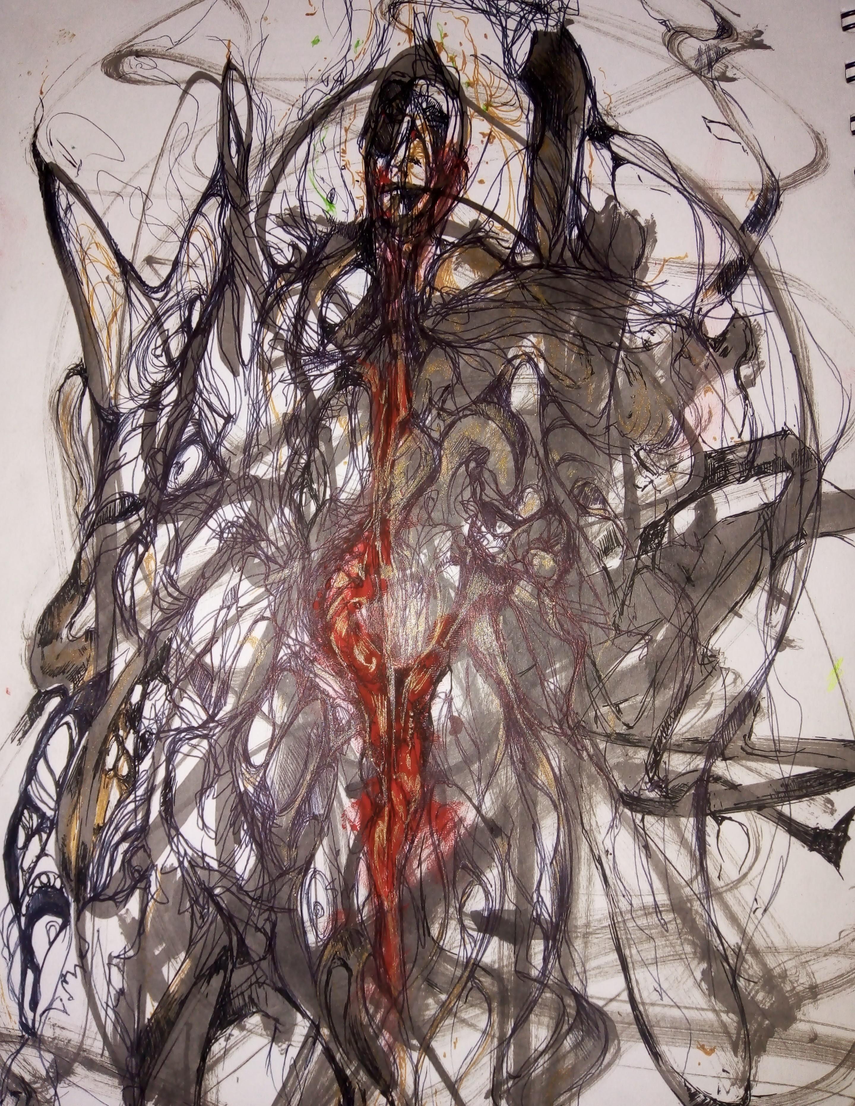 Deconstructautomatic drawing process r/AbstractArt