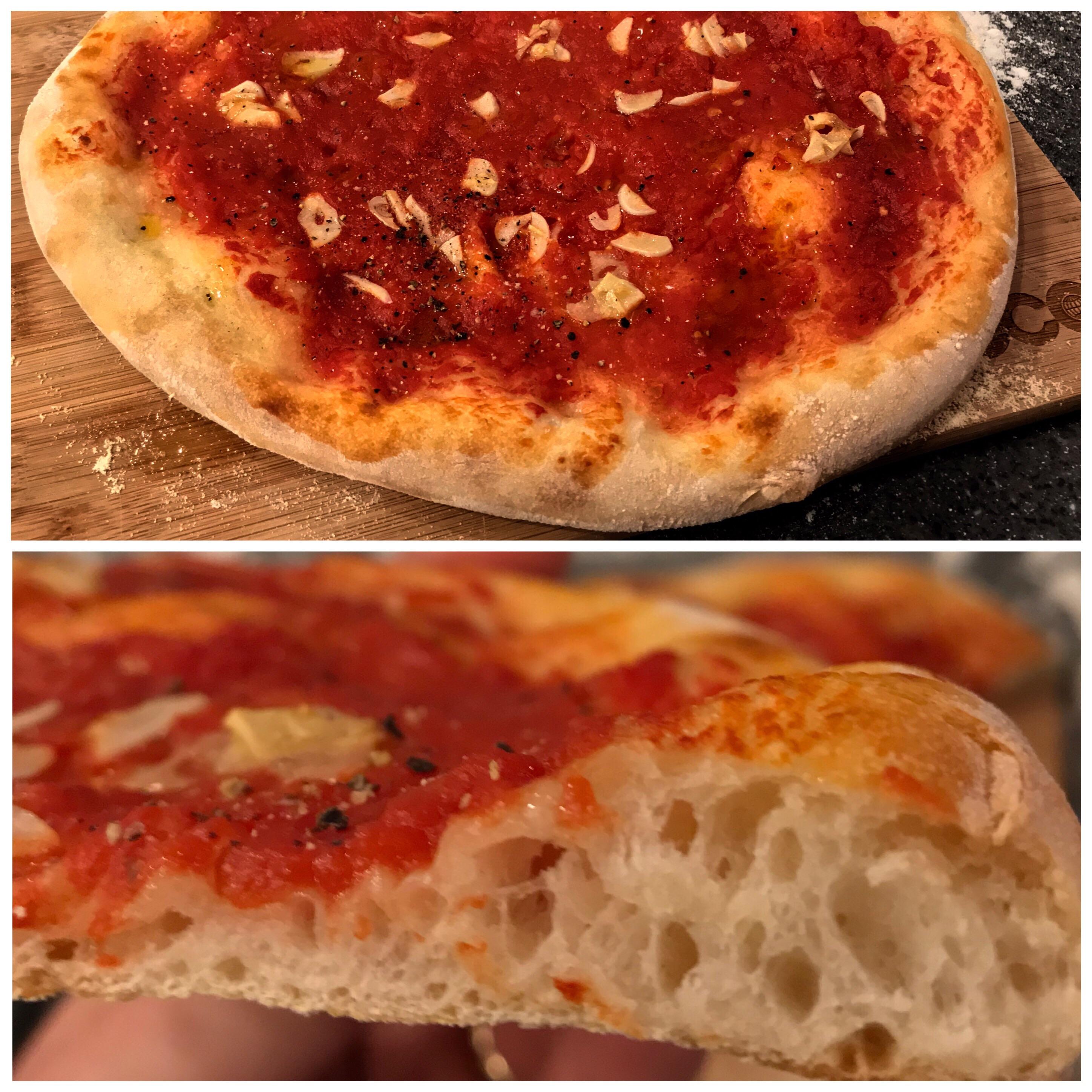 Marinara pizza I made last night ) r/veganpizza