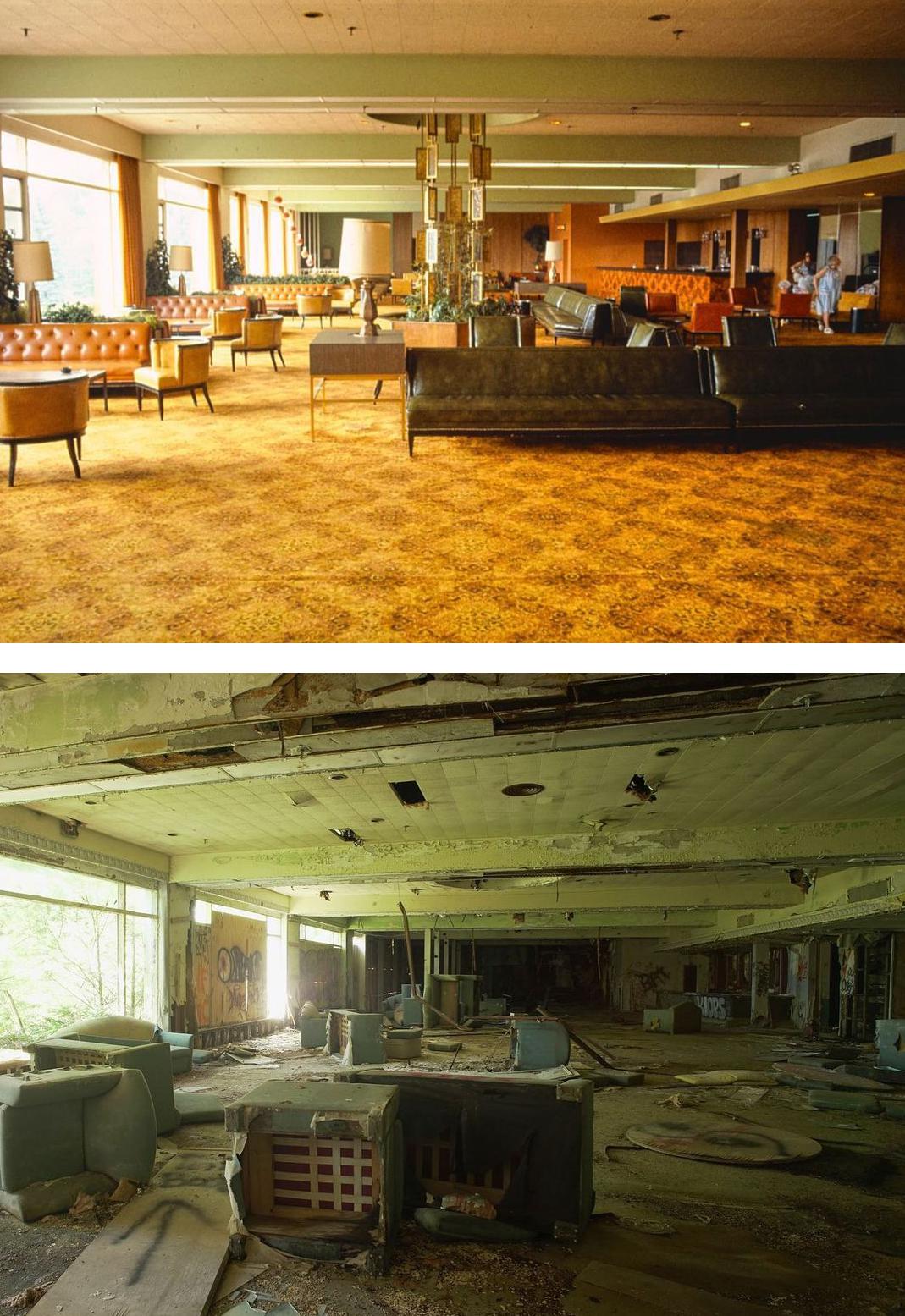 The Pines Resort of Fallsburg, New York. (c.1974 vs. 2015) r