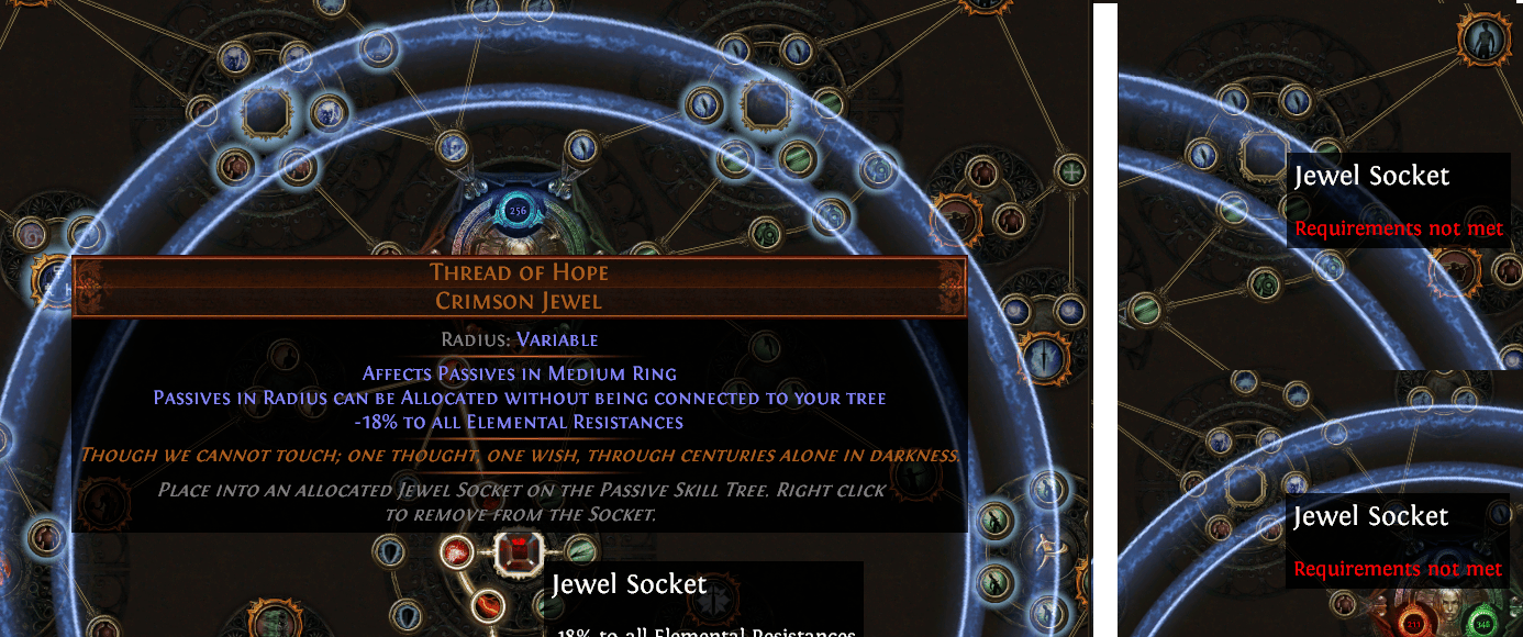 [INTENDED?] Thread of Hope doesn't allow allocation of jewel sockets