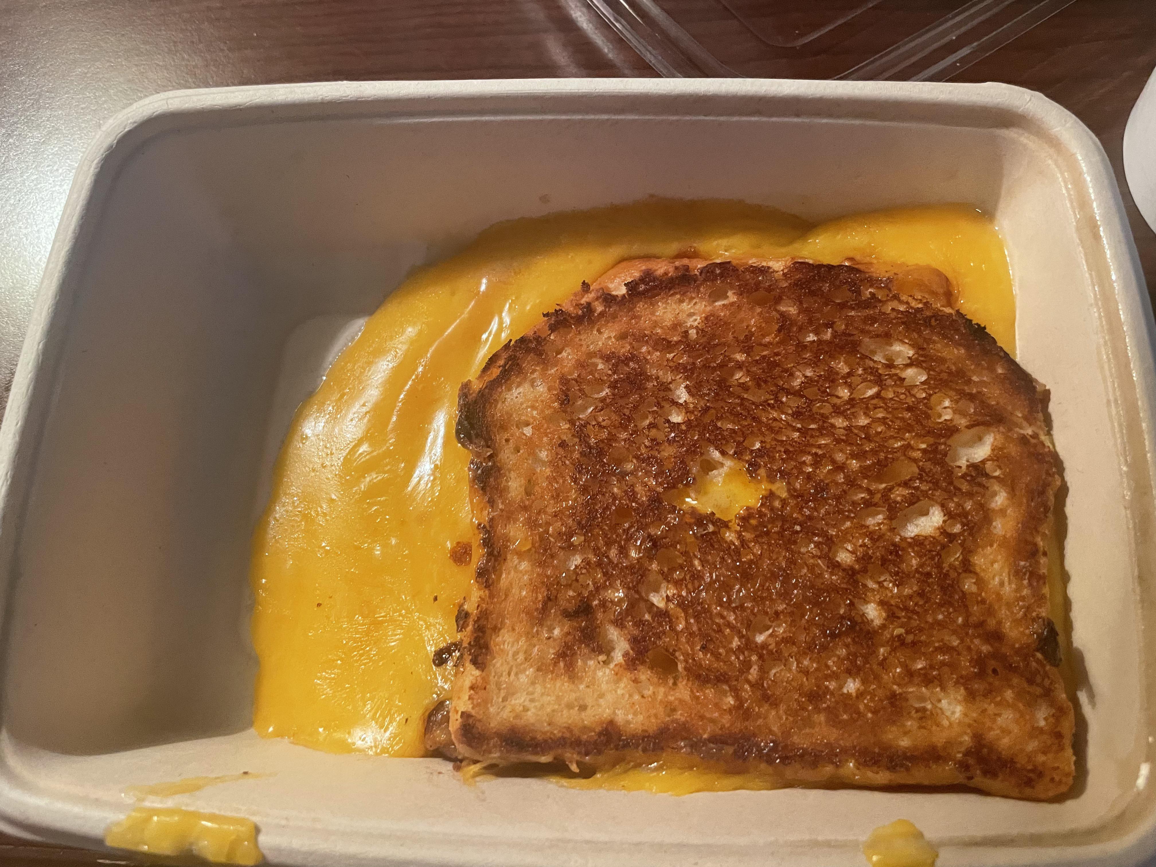 Ordered from a grilled cheese place. When they said they offered extra