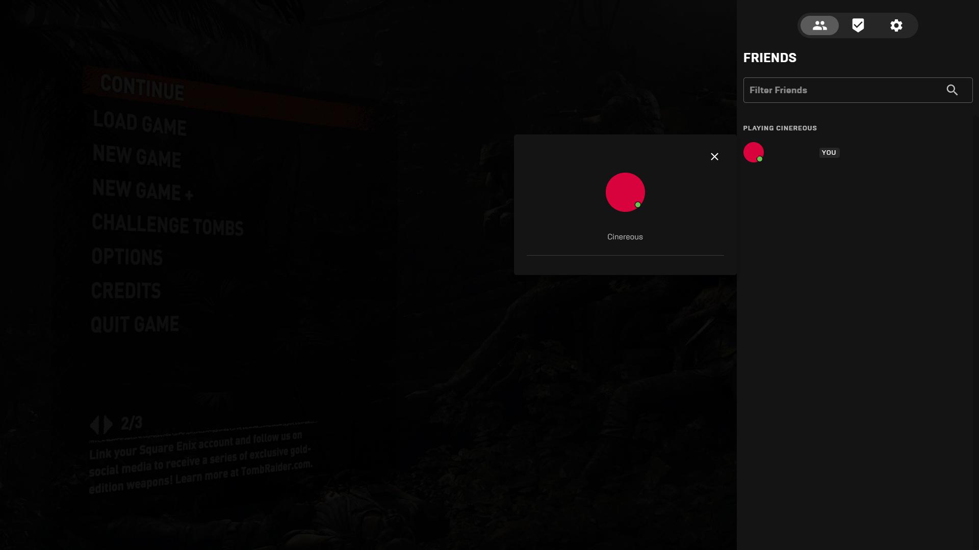 Why does the Epic Games Launcher recognise SotTR as "Cinereous"? Also