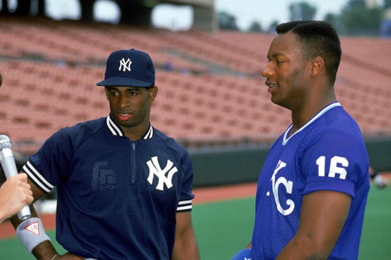 Deion Sanders and Bo Jackson in 1990 baseball